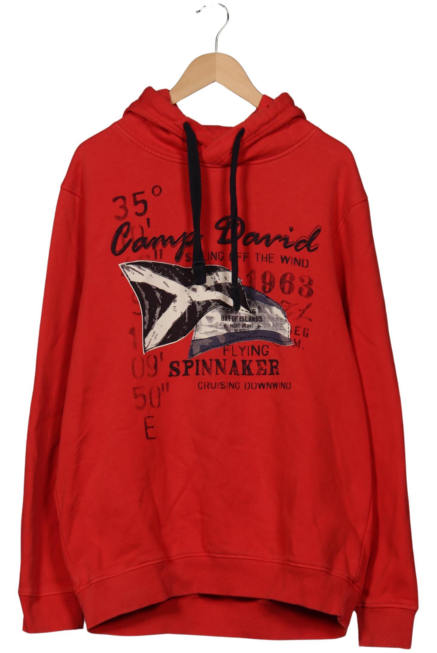 

Camp David Herren Kapuzenpullover, rot, Gr. 54