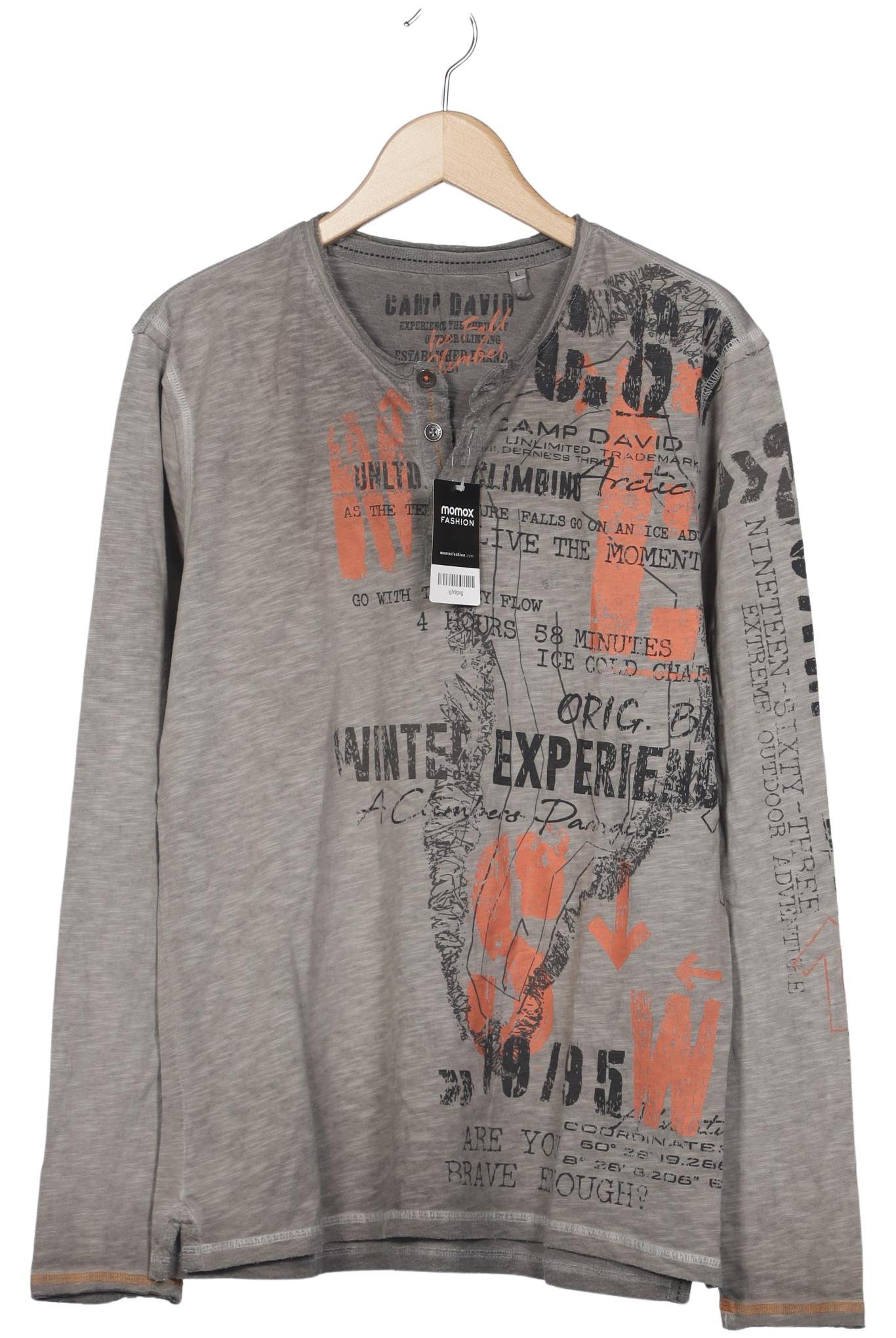 

Camp David Herren Langarmshirt, grau, Gr. 52