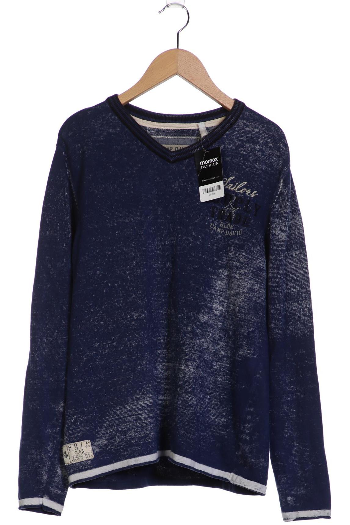 Thumbnail - Camp David Herren Pullover, blau, Gr. 46