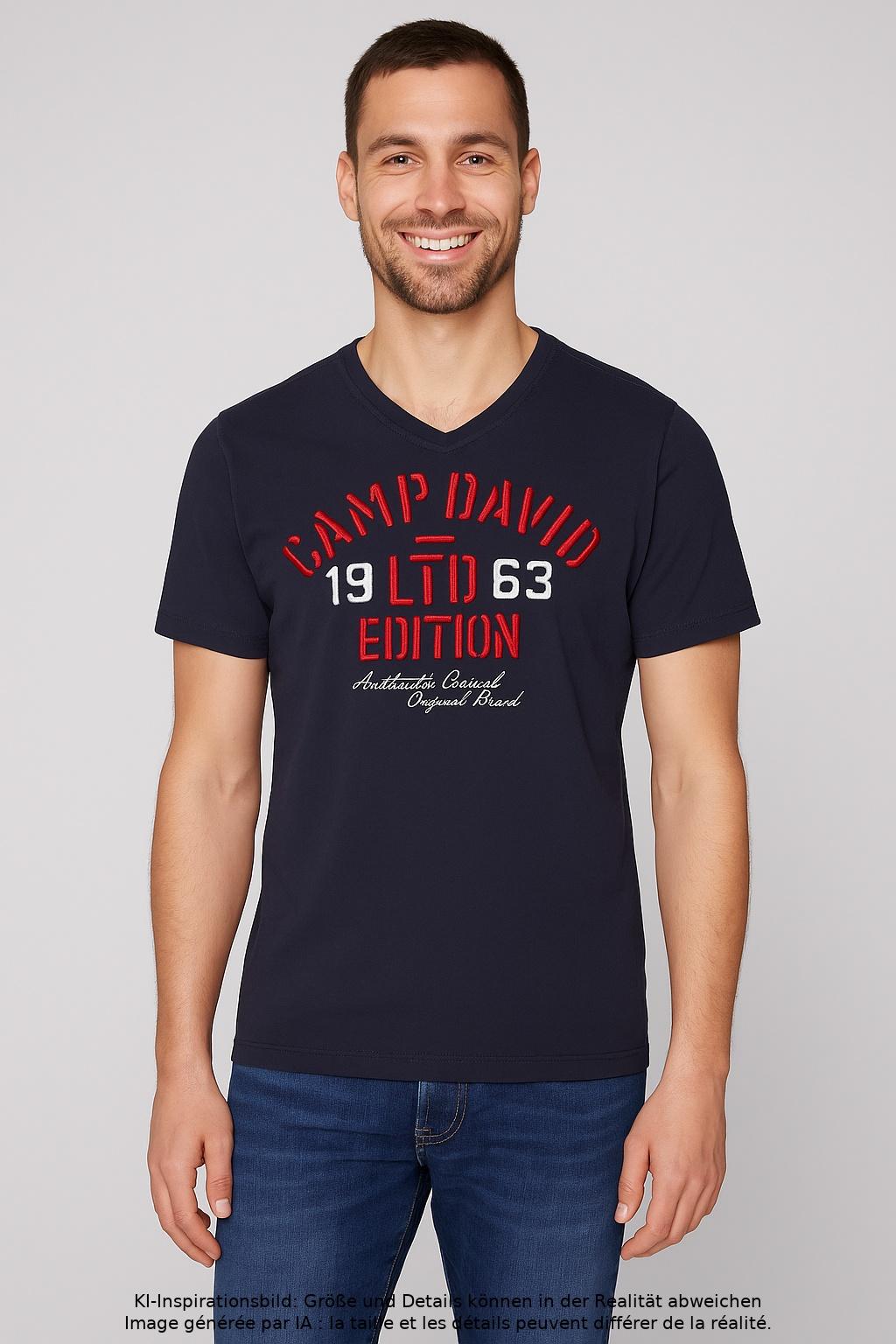 

Camp David Herren T-Shirt, marineblau, Gr. 52