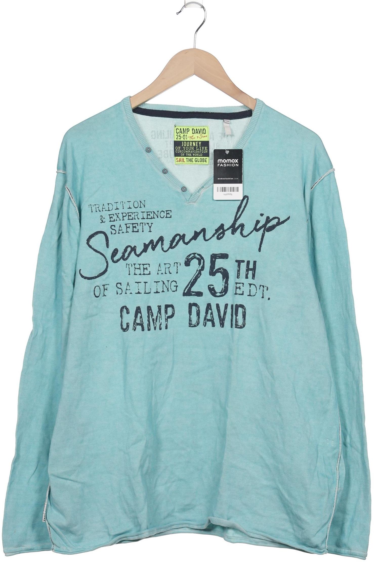

Camp David Herren Langarmshirt, blau, Gr. 56