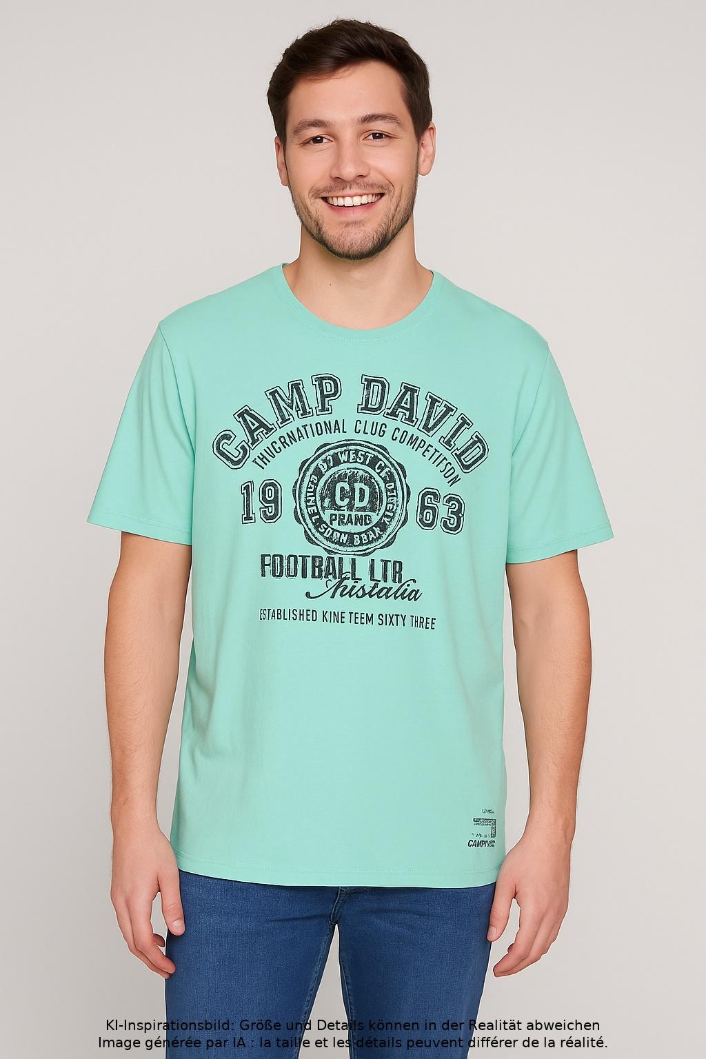 Thumbnail - Camp David Herren T-Shirt, hellgrün, Gr. 56