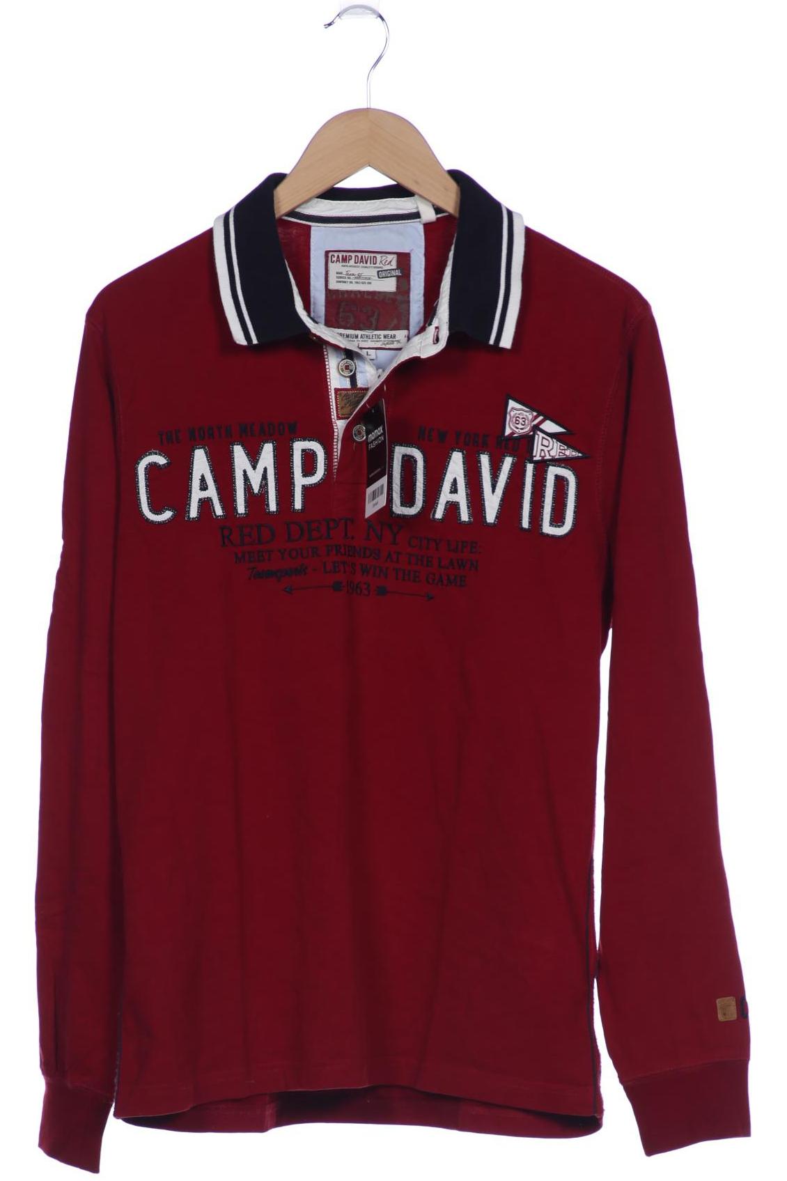 

Camp David Herren Poloshirt, rot