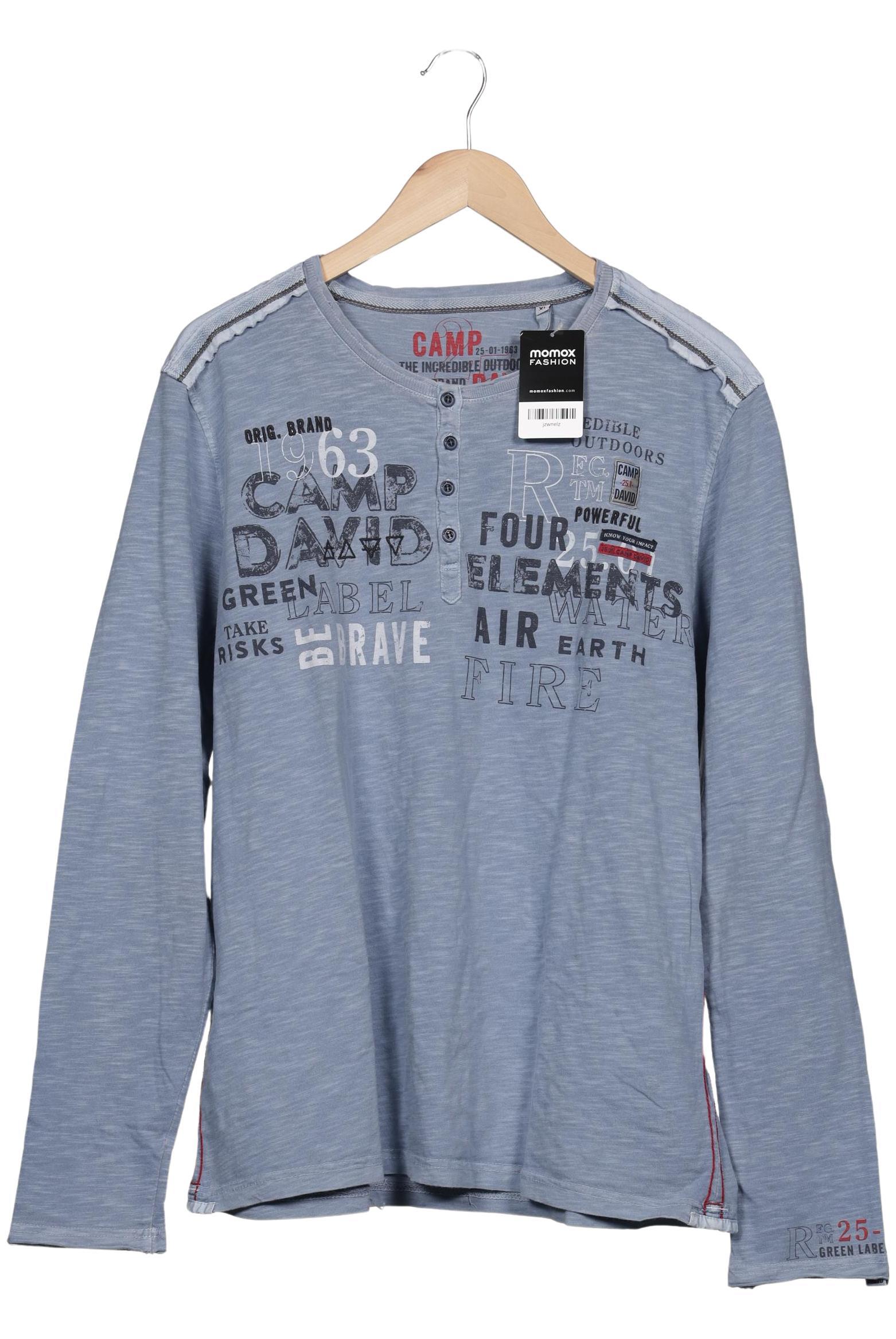 

Camp David Herren Langarmshirt, hellblau, Gr. 54