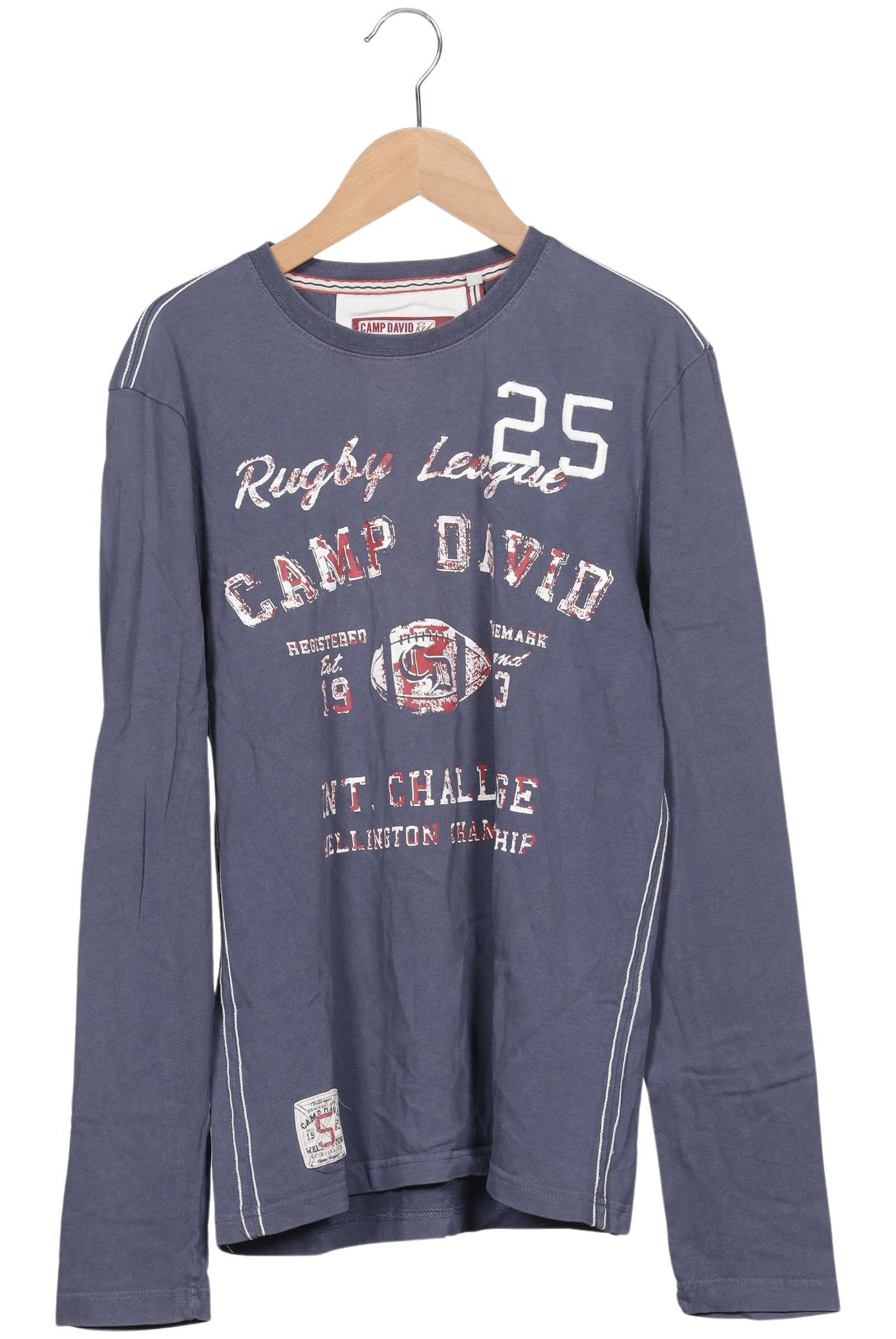 

Camp David Herren Langarmshirt, blau, Gr. 46
