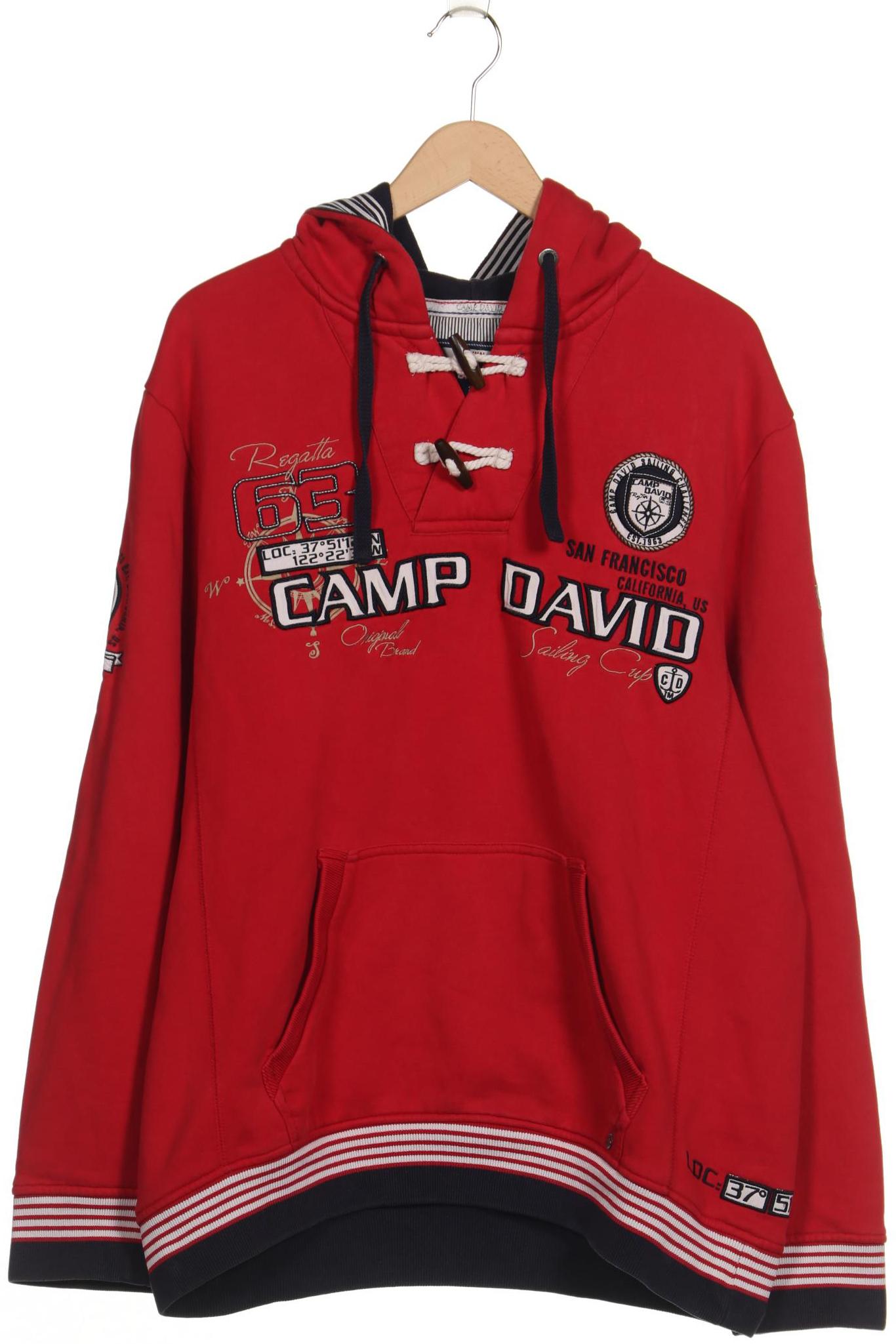 

Camp David Herren Kapuzenpullover, rot, Gr. 56