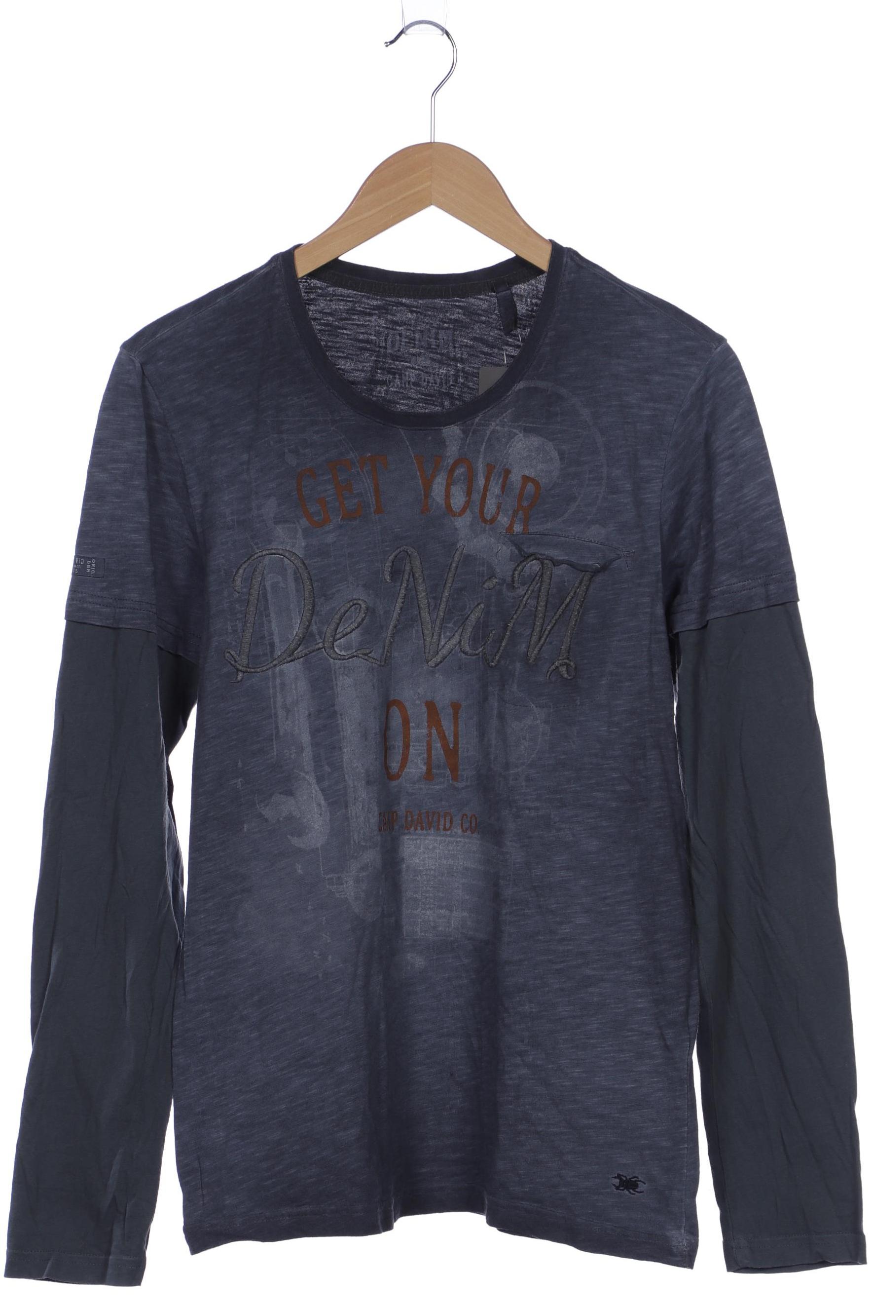 

Camp David Herren Langarmshirt, blau, Gr. 46