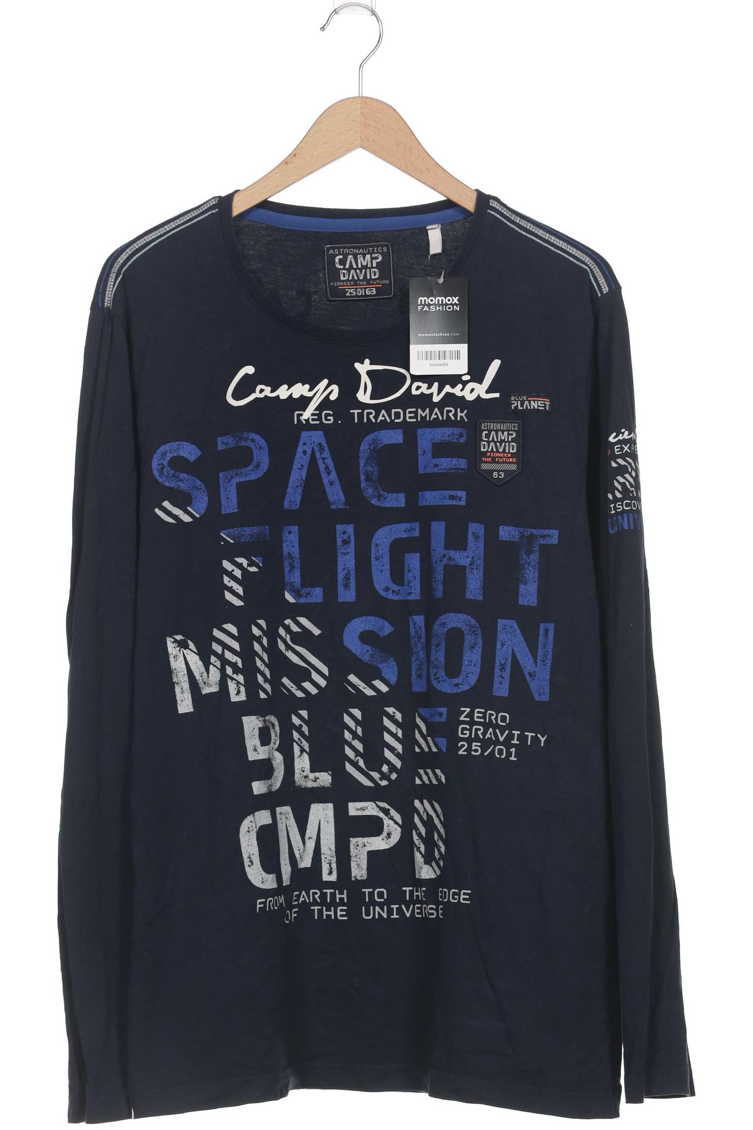 

Camp David Herren Langarmshirt, marineblau, Gr. 56