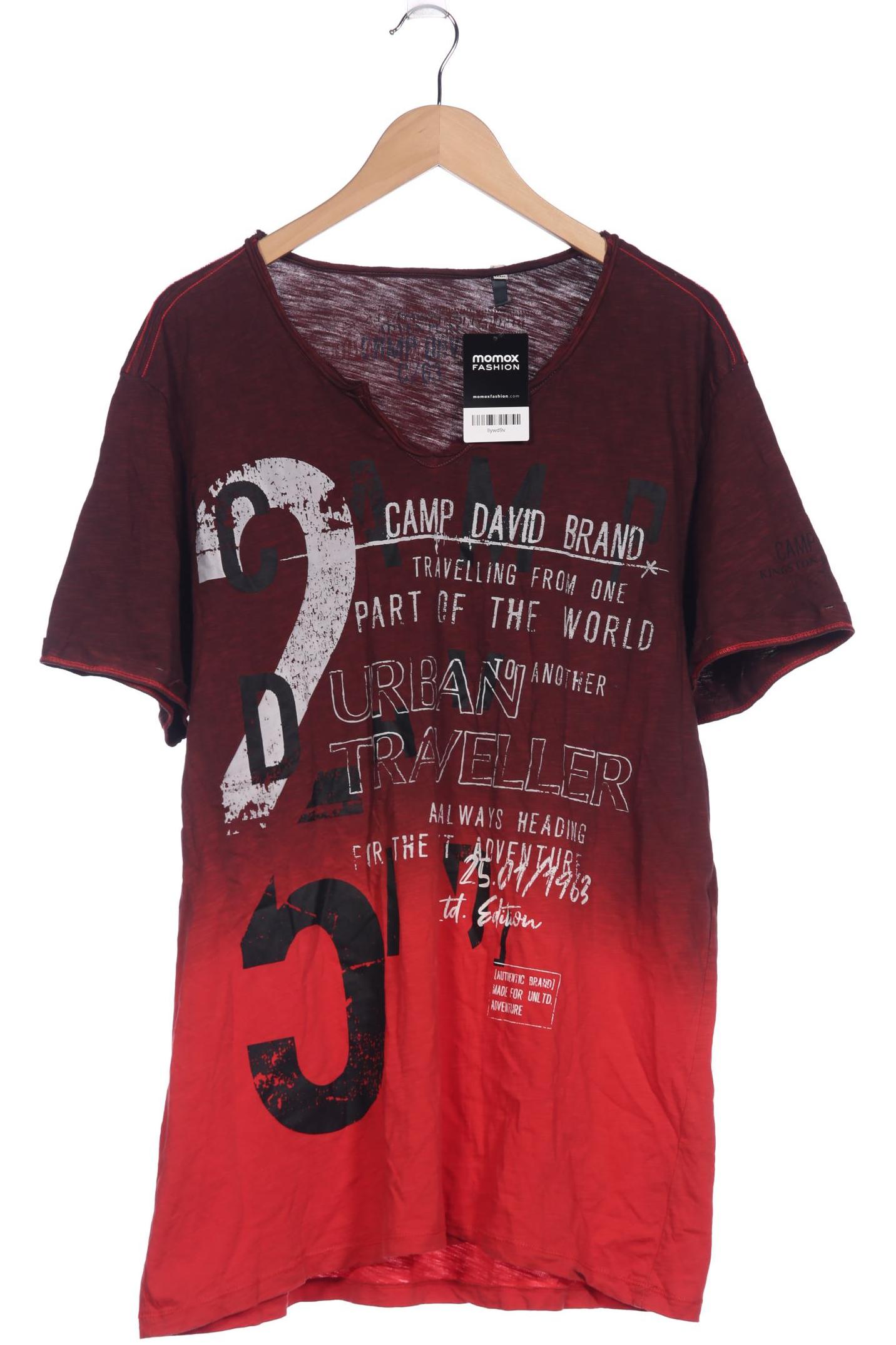 

Camp David Herren T-Shirt, bordeaux, Gr. 56