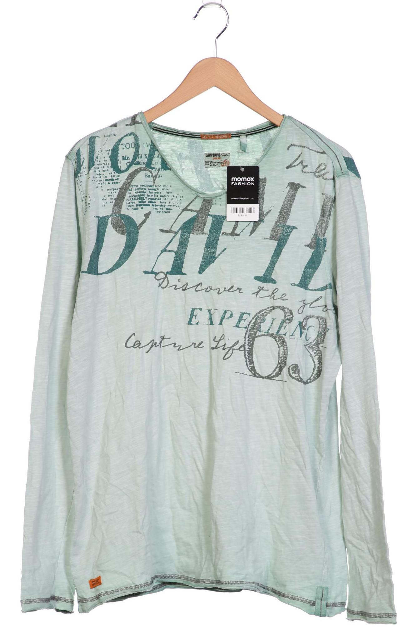 

Camp David Herren Langarmshirt, türkis, Gr. 52
