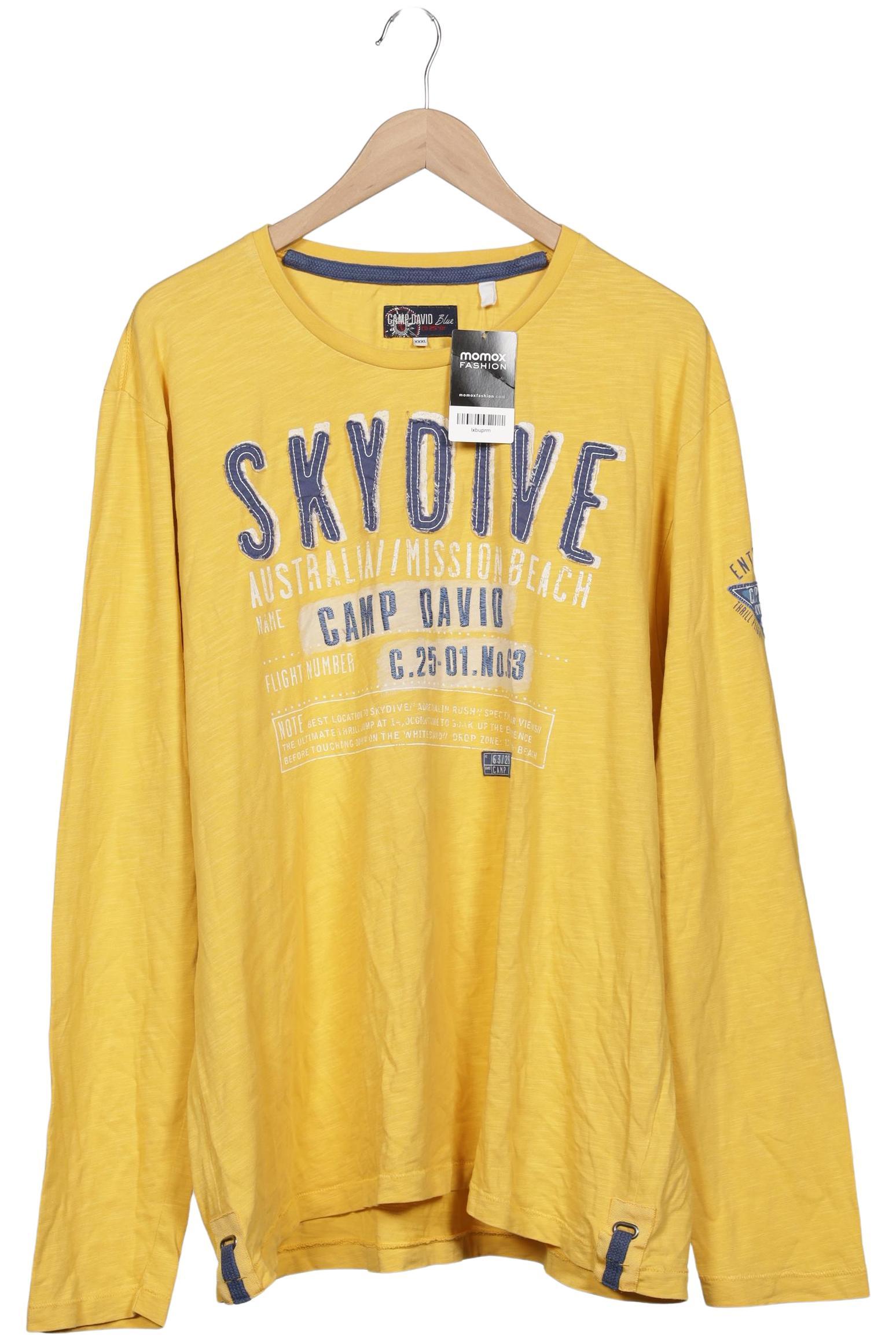 Thumbnail - Camp David Herren Langarmshirt, gelb, Gr. 58