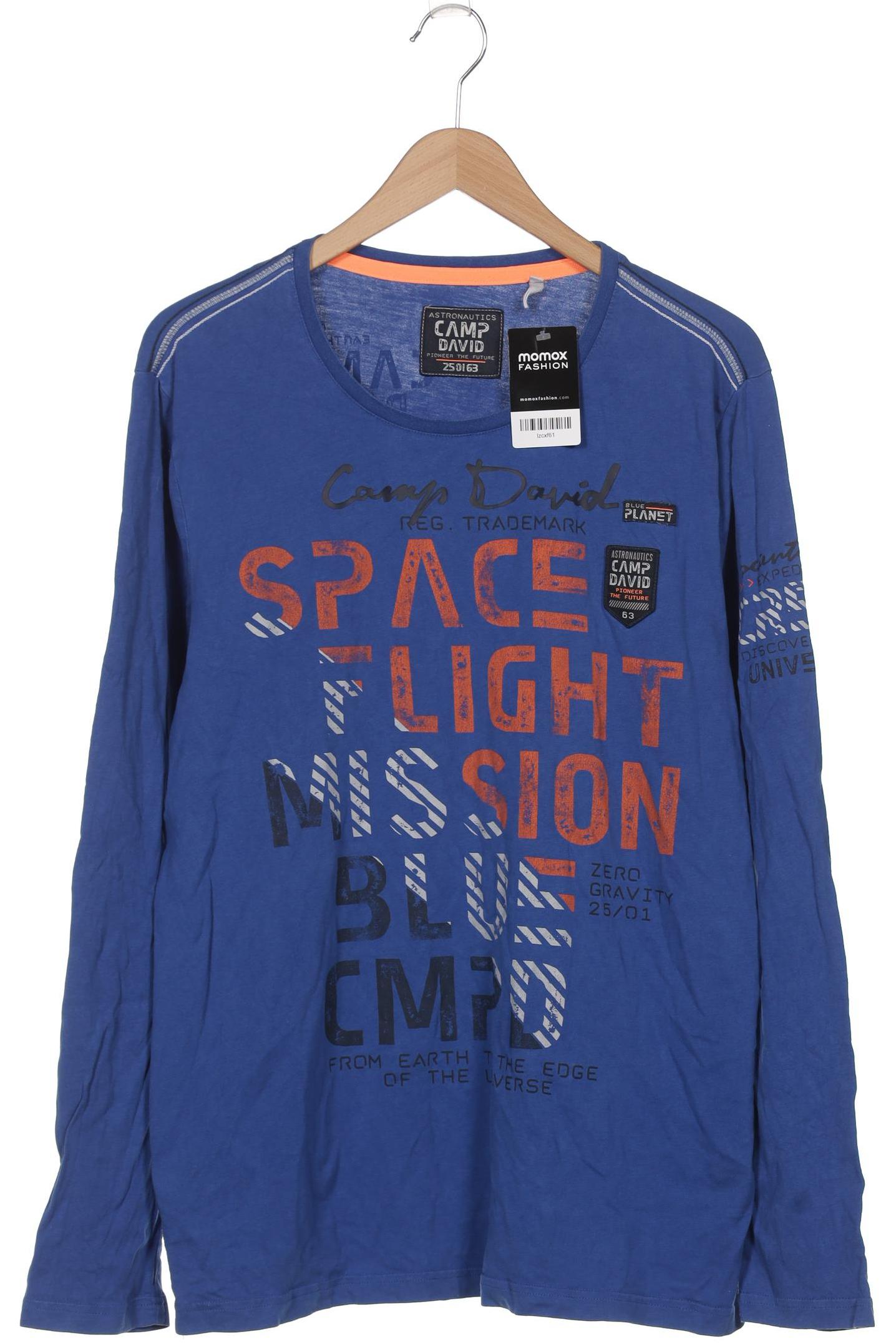 

Camp David Herren Langarmshirt, blau, Gr. 54