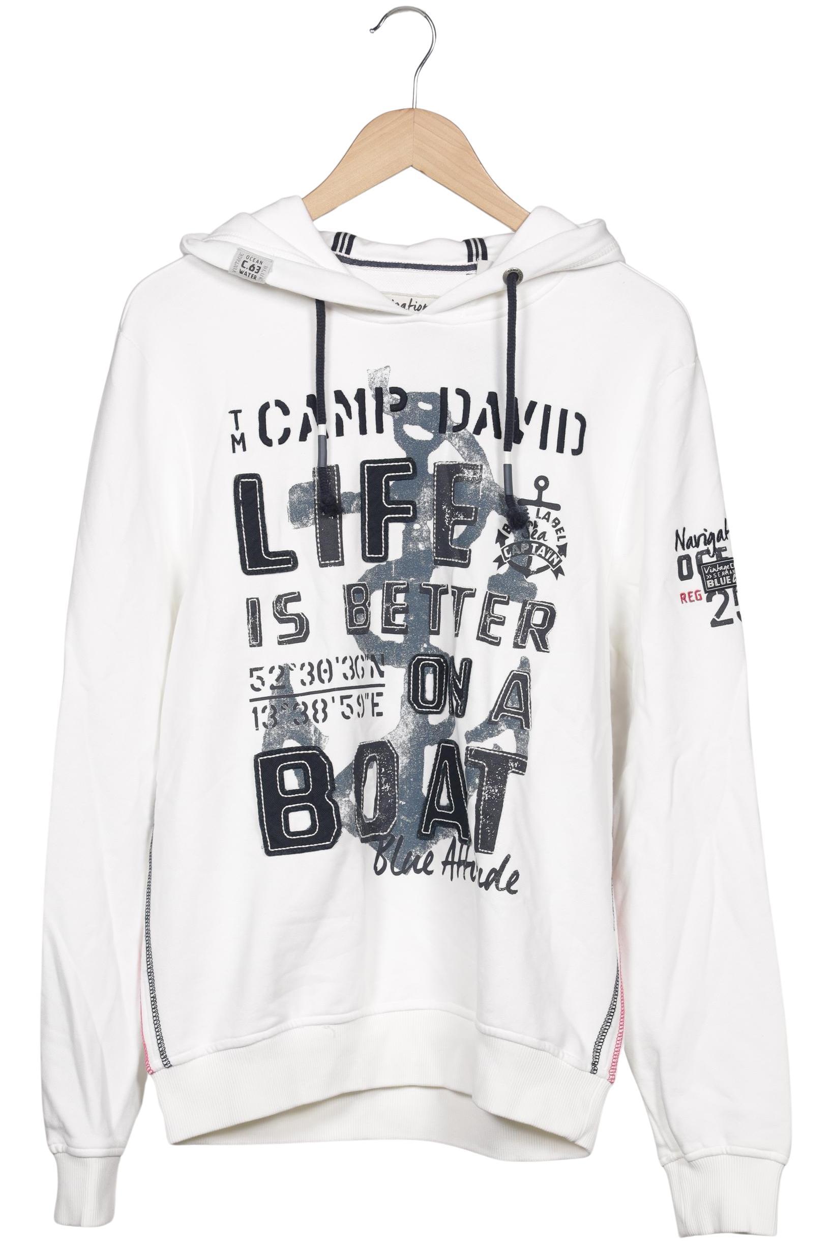 

Camp David Herren Kapuzenpullover, weiß, Gr. 48