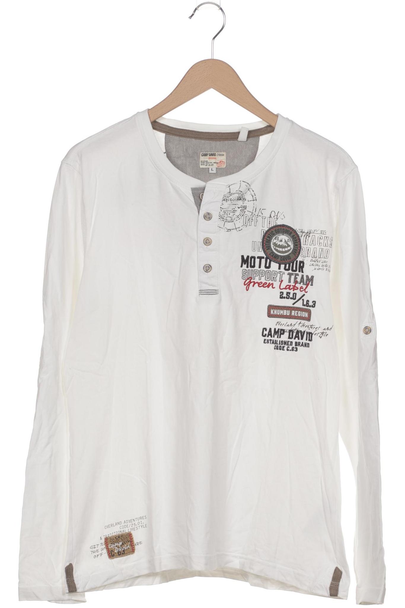 

Camp David Herren Langarmshirt, weiß, Gr. 52