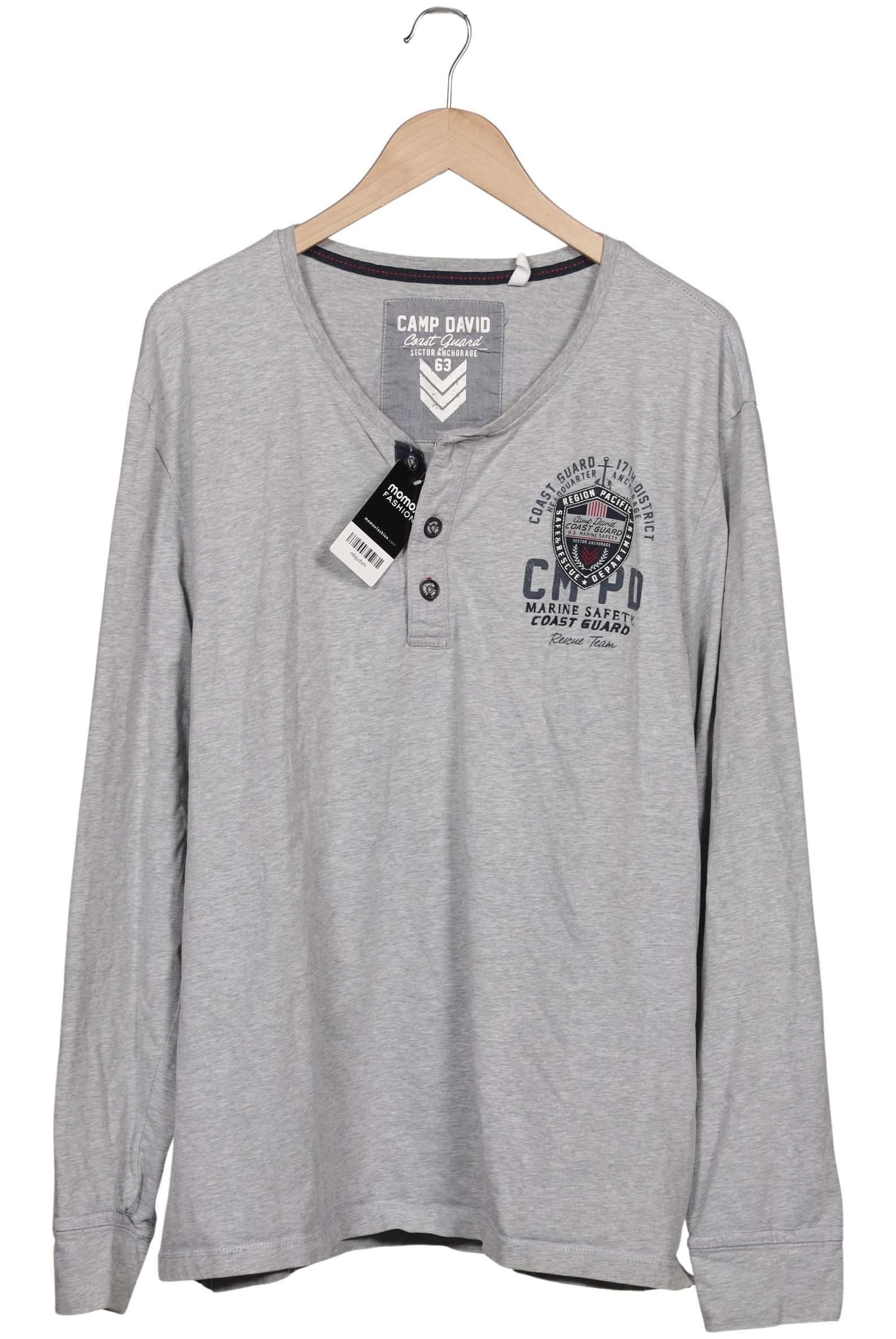 Thumbnail - Camp David Herren Langarmshirt, grau, Gr. 58