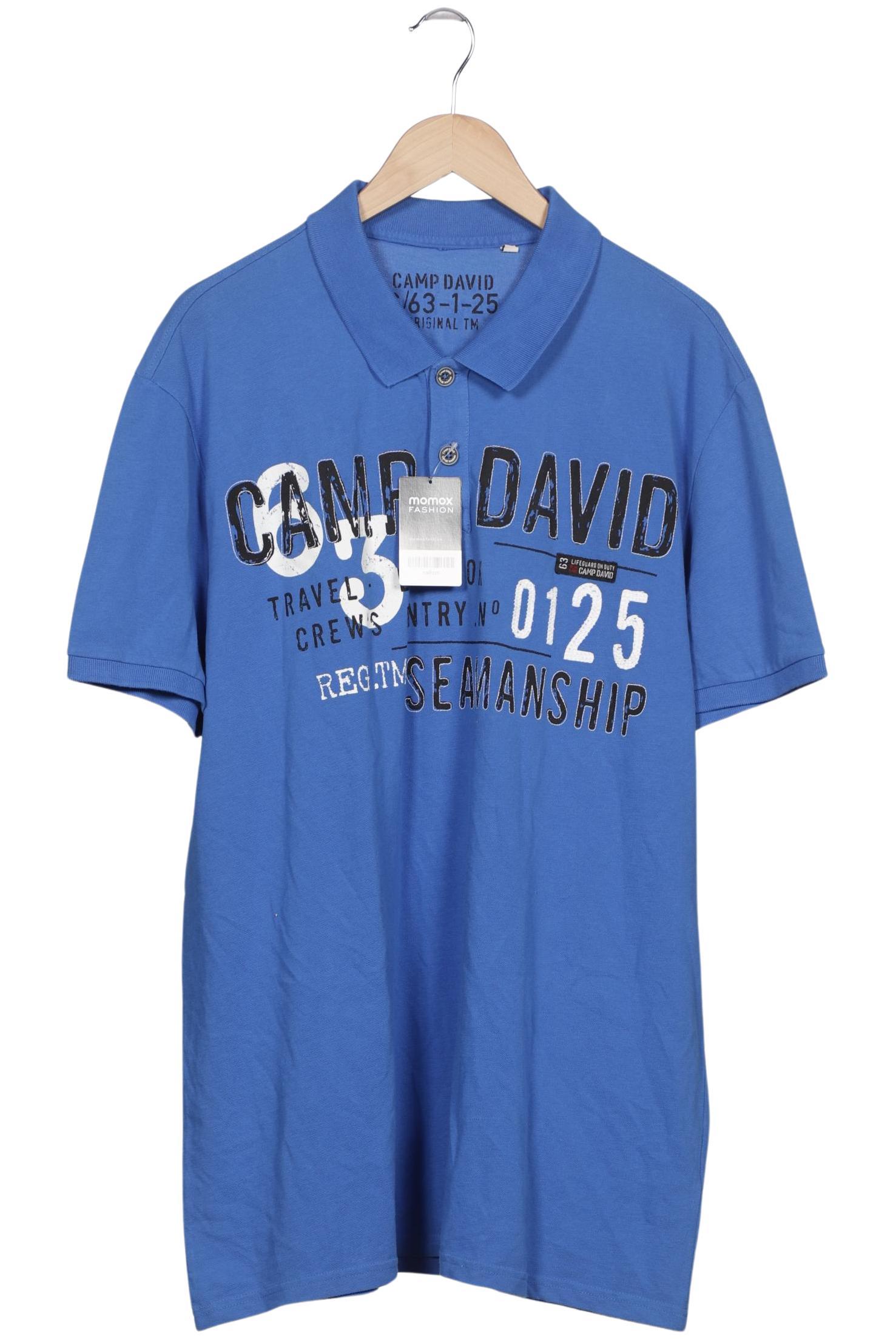Thumbnail - Camp David Herren Poloshirt, blau, Gr. 58