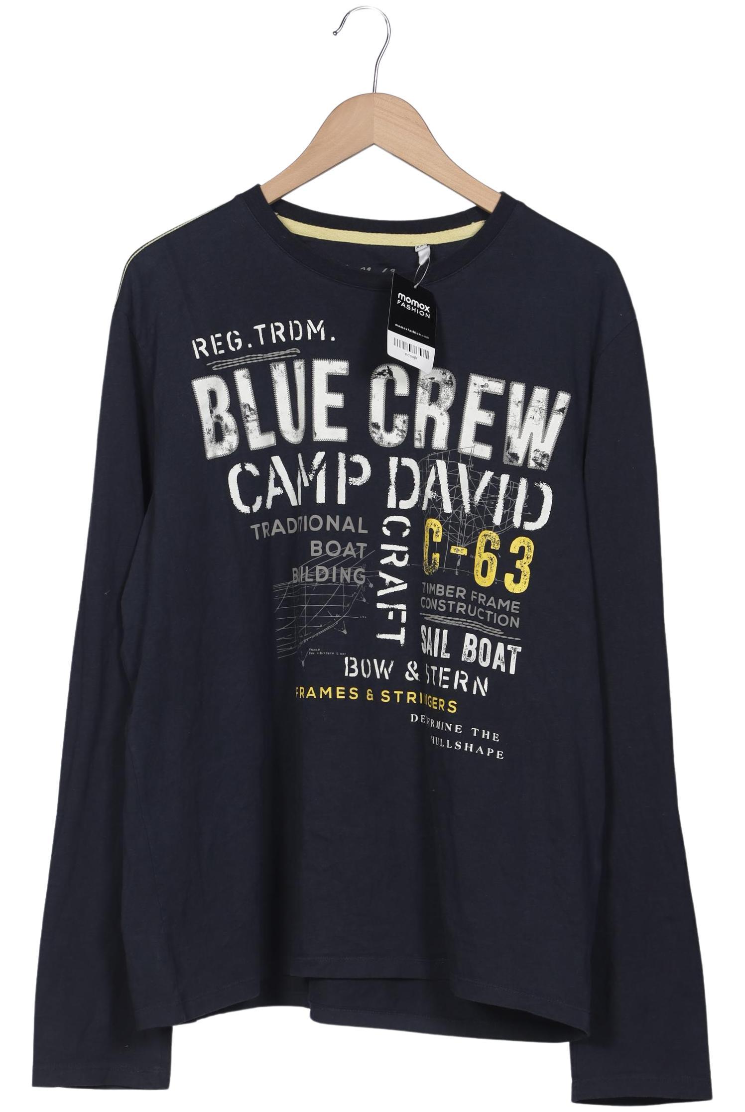 

Camp David Herren Langarmshirt, marineblau, Gr. 56