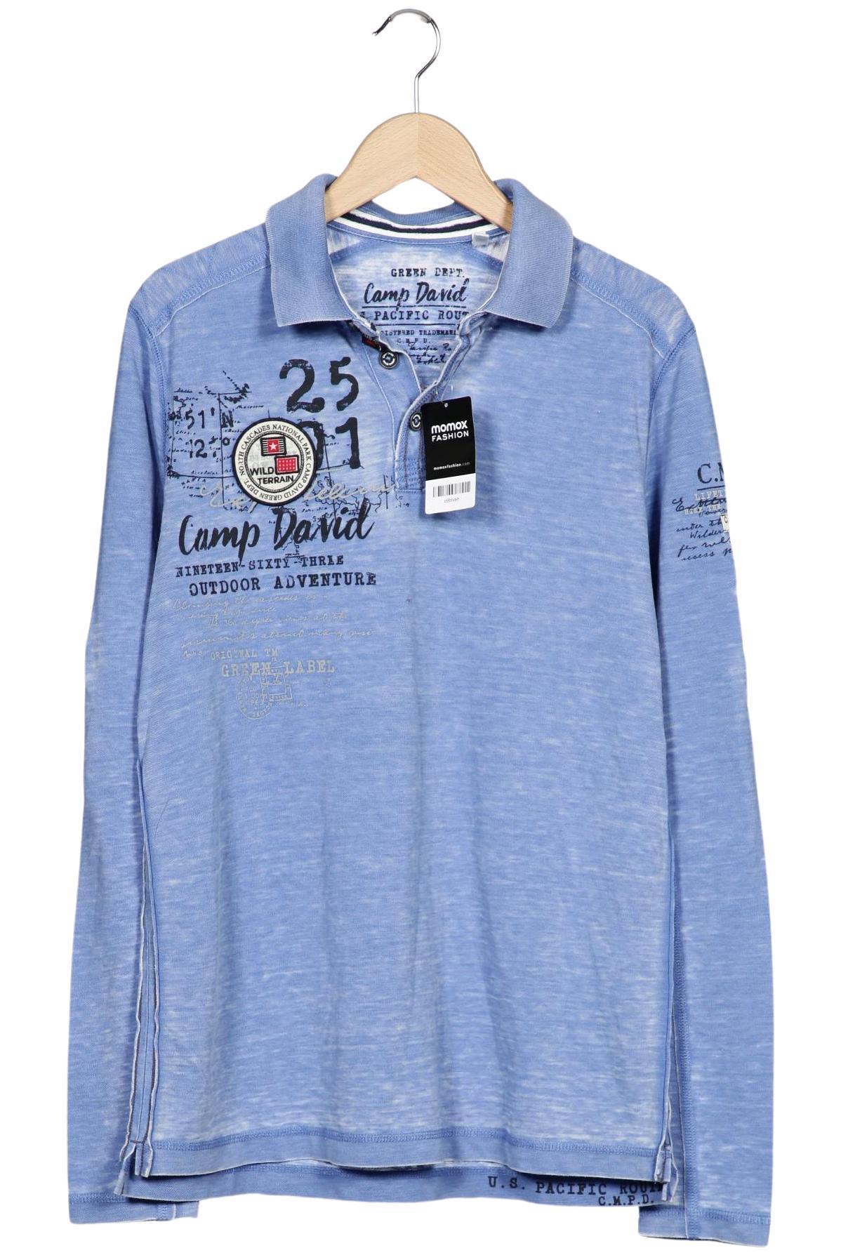 Thumbnail - Camp David Herren Langarmshirt, hellblau, Gr. 48