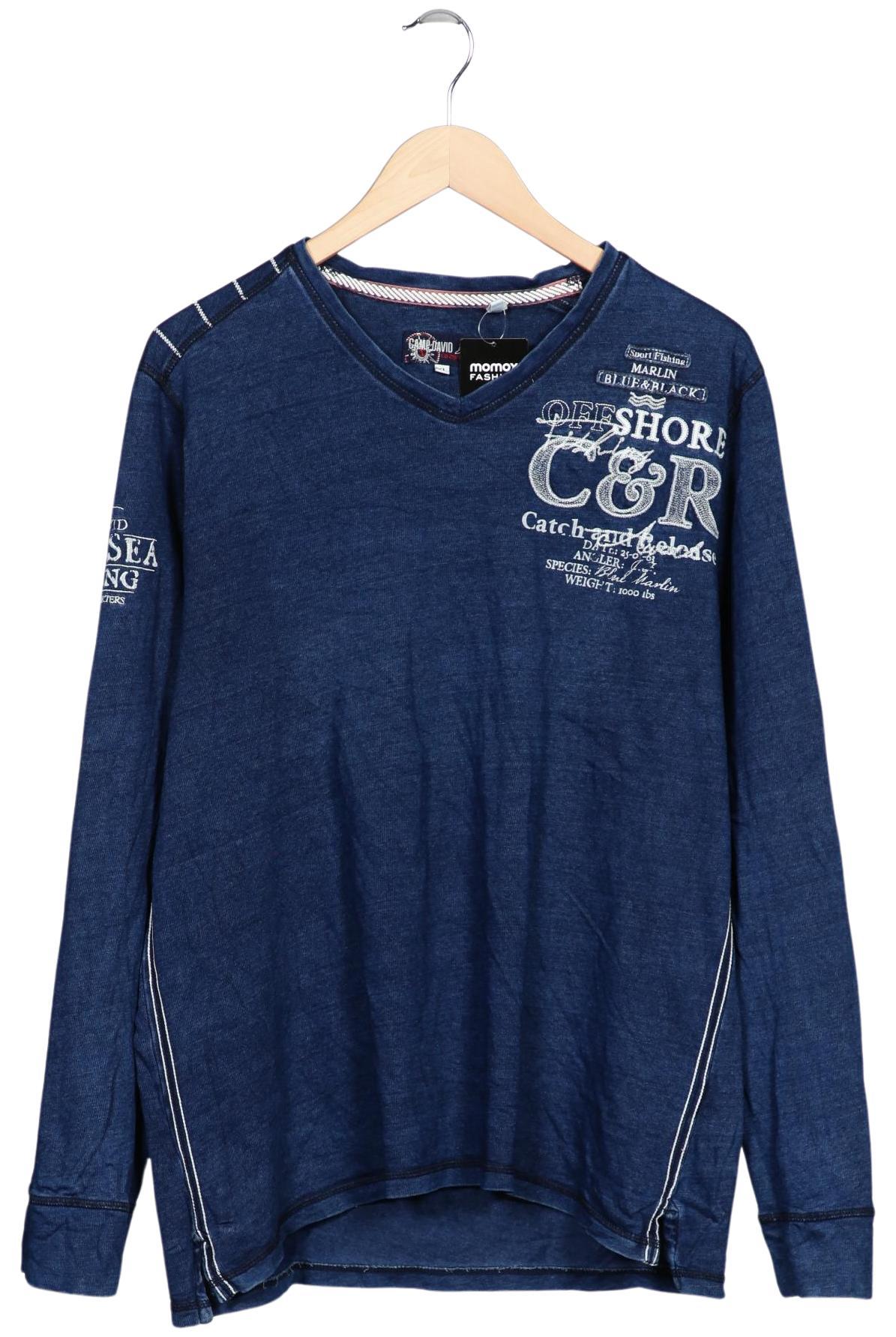 

Camp David Herren Langarmshirt, marineblau, Gr. 54