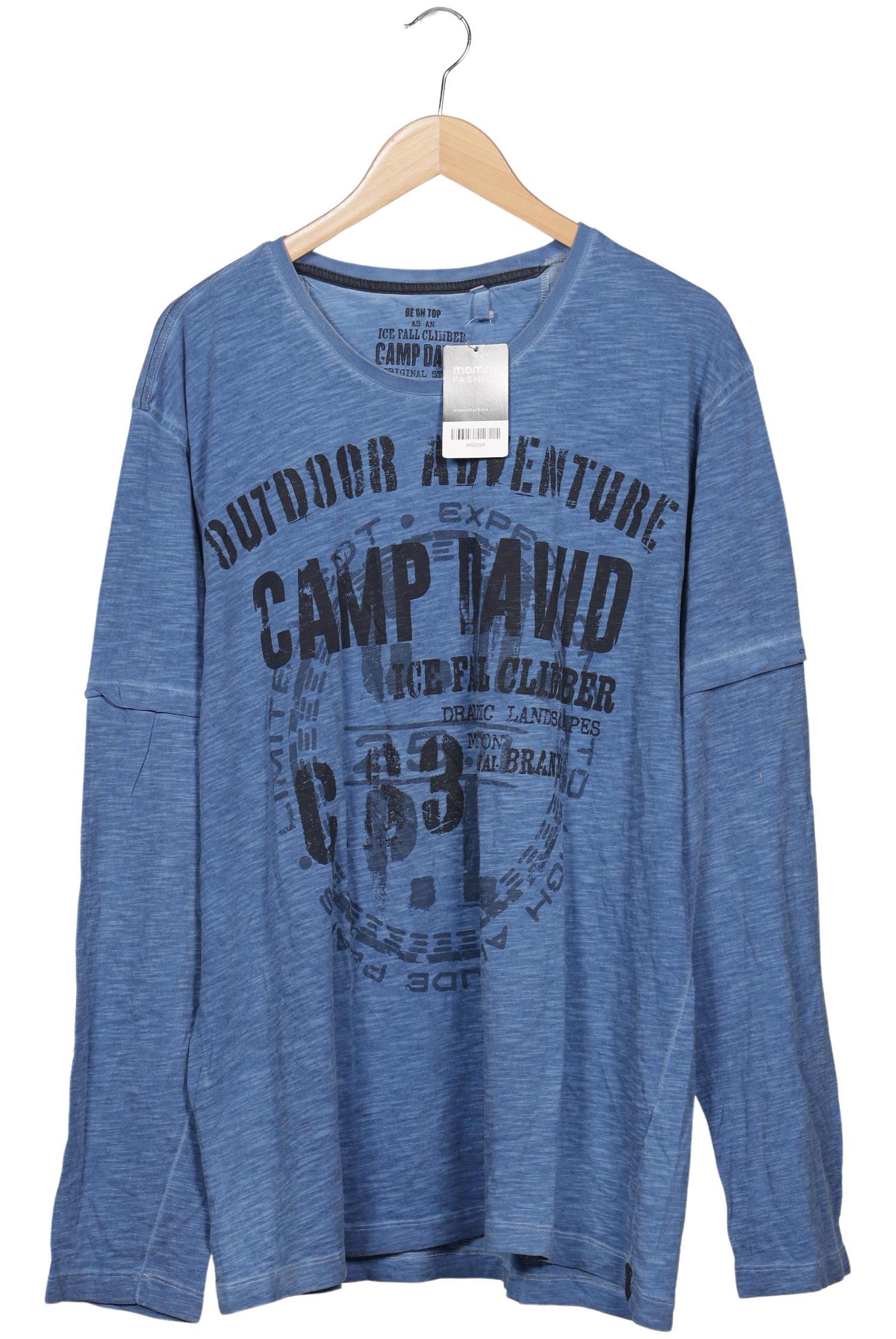 

Camp David Herren Langarmshirt, blau, Gr. 58