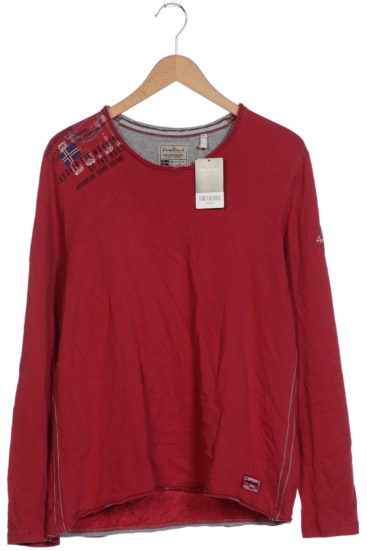 

Camp David Herren Langarmshirt, rot, Gr. 52