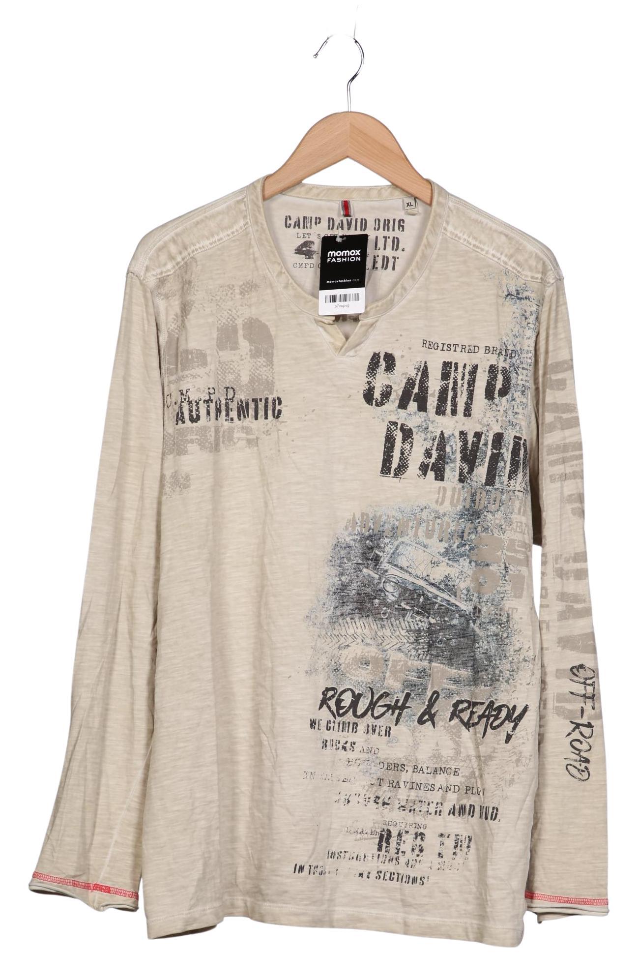 

Camp David Herren Langarmshirt, beige, Gr. 54
