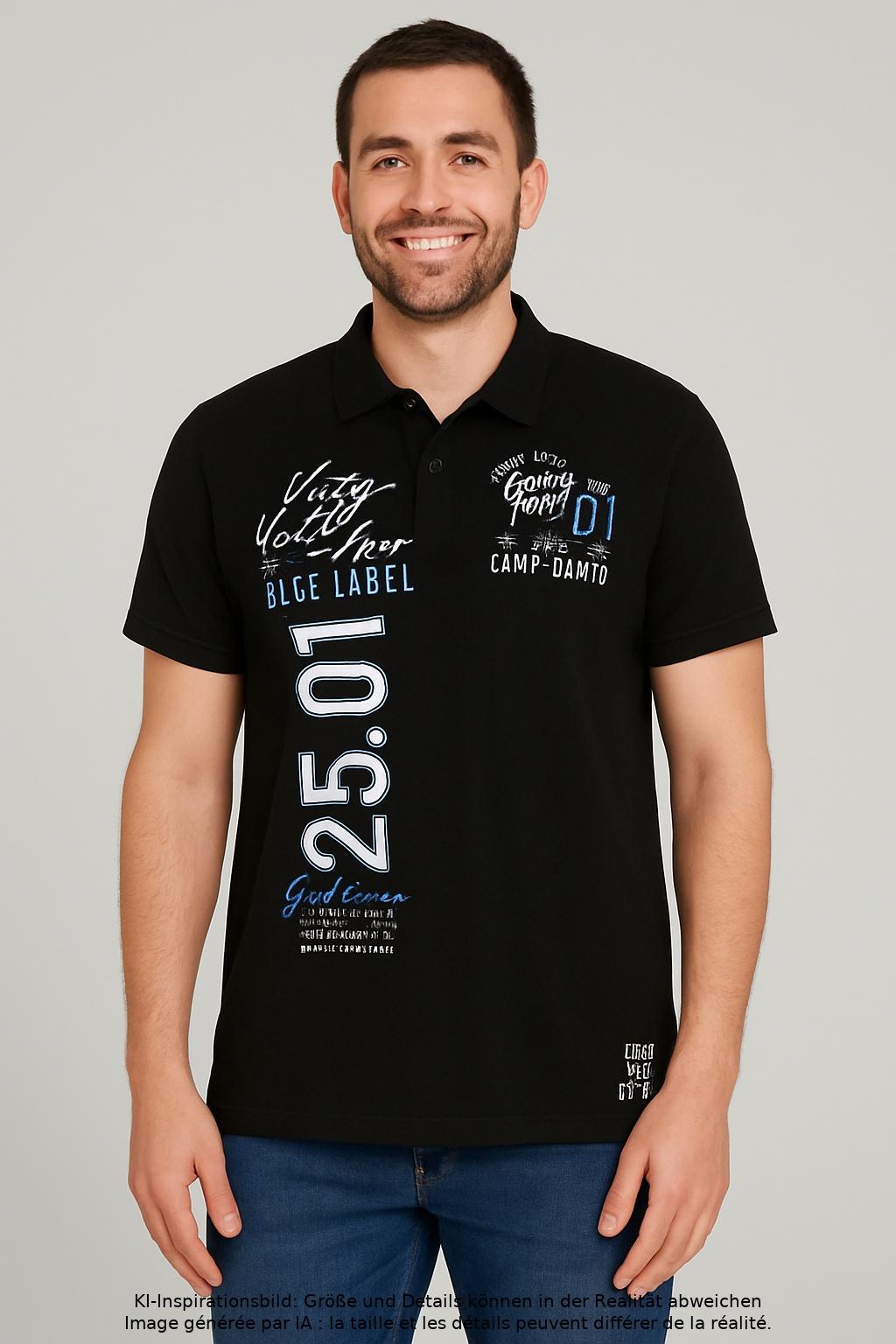 

Camp David Herren Poloshirt, schwarz, Gr. 54