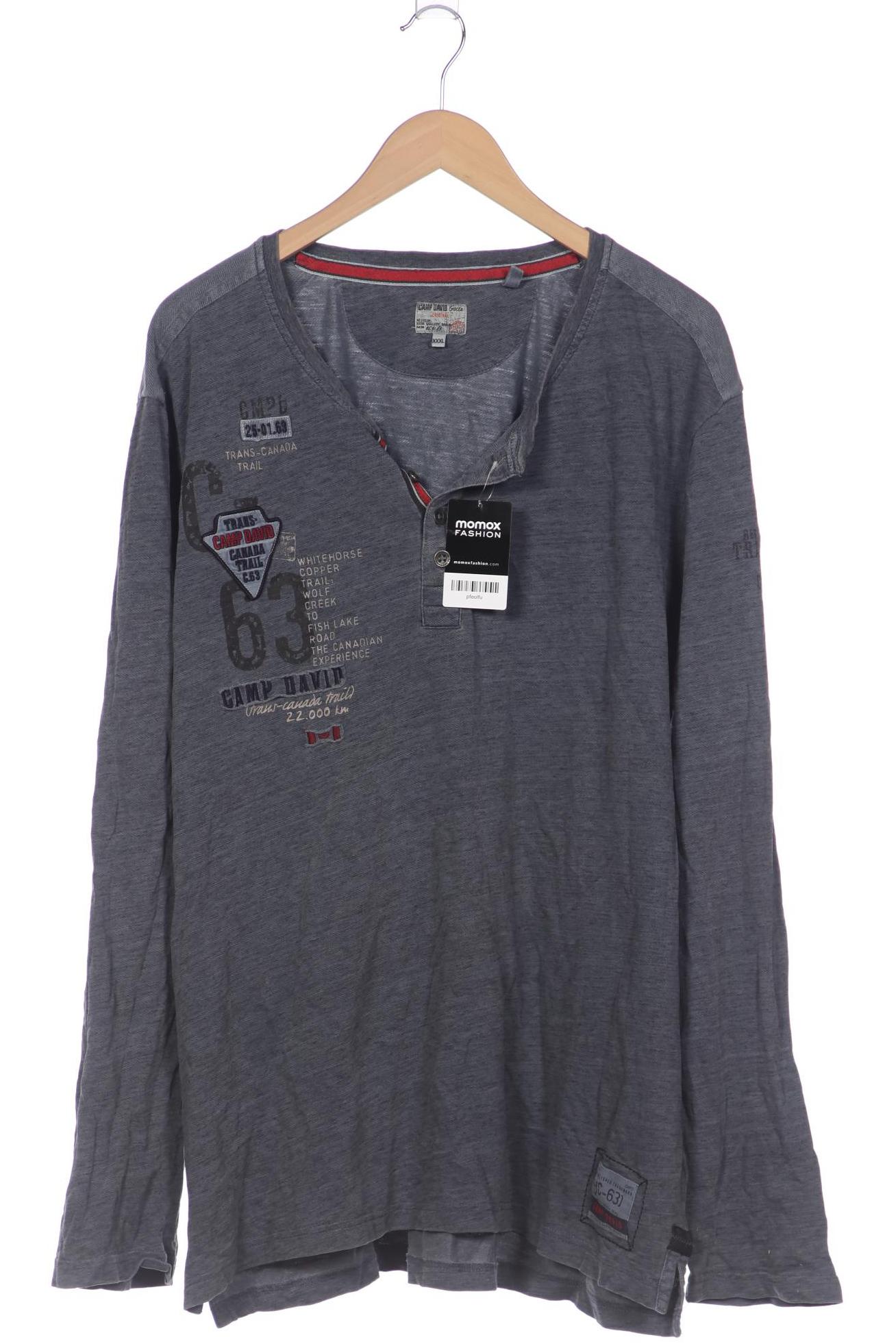

Camp David Herren Langarmshirt, blau, Gr. 58