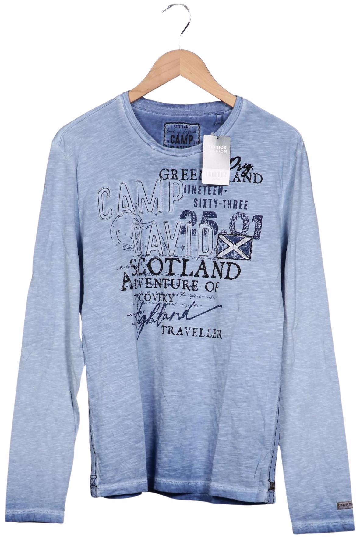 

Camp David Herren Langarmshirt, blau, Gr. 48