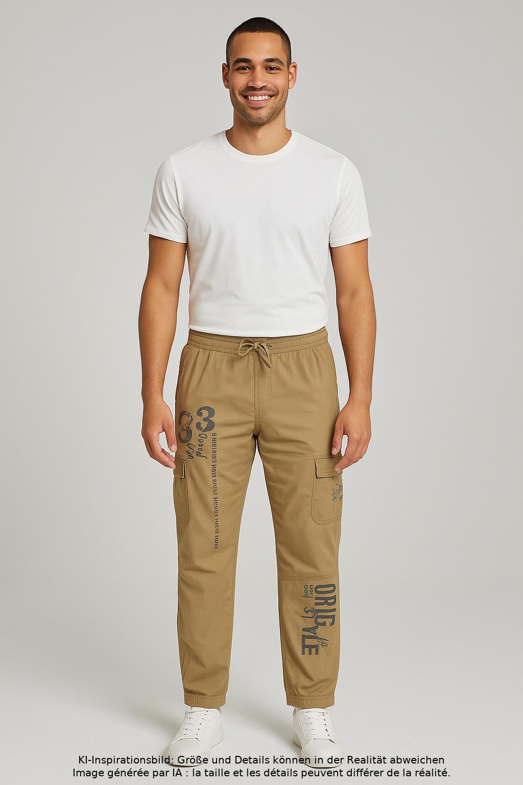 Thumbnail - Camp David Herren Stoffhose, beige, Gr. 34