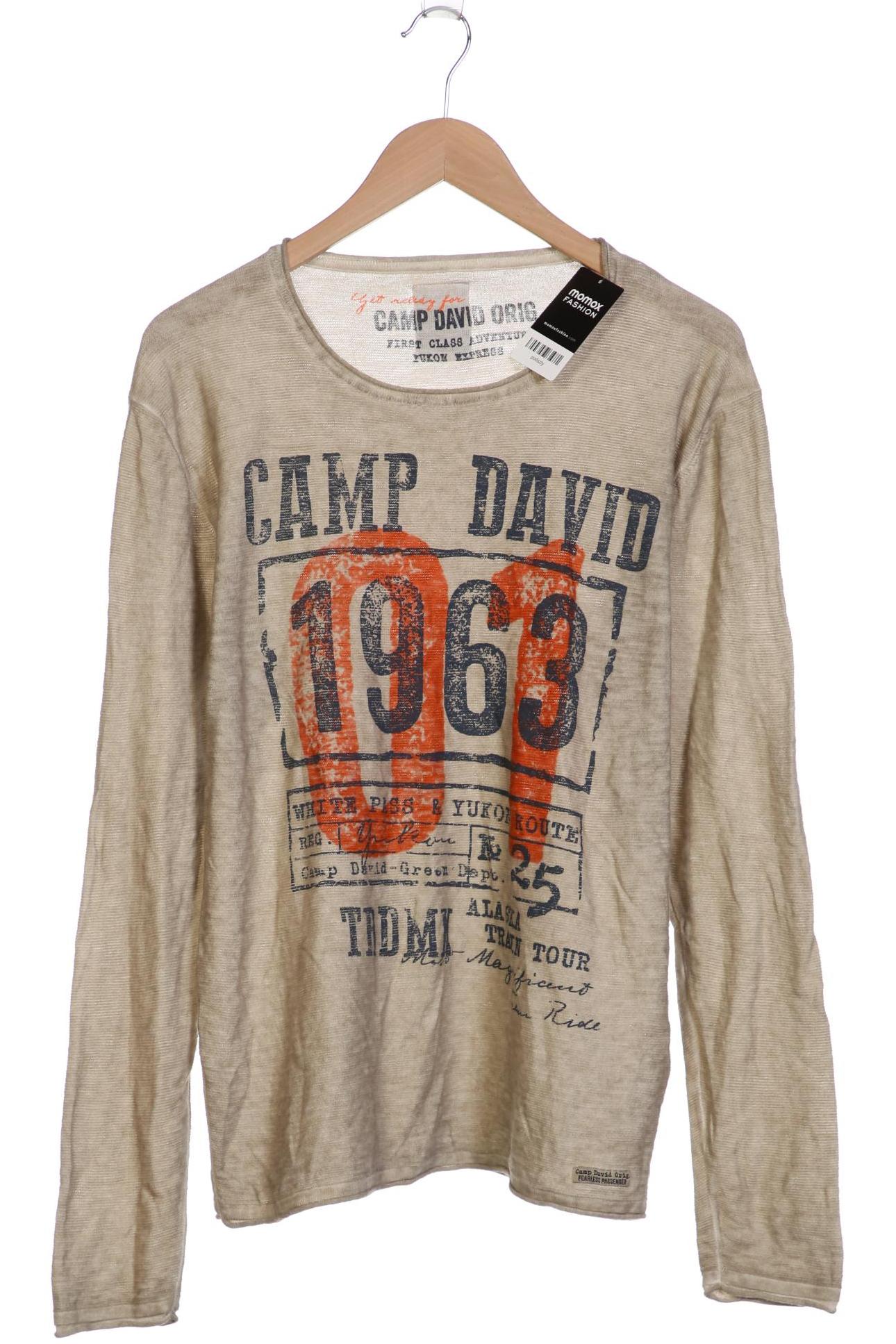 

Camp David Herren Langarmshirt, beige, Gr. 52