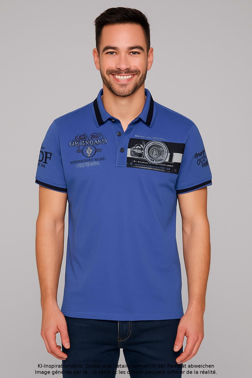 

Camp David Herren Poloshirt, blau, Gr. 46