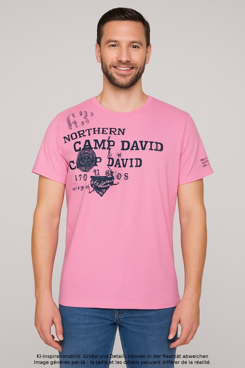 

Camp David Herren T-Shirt, pink, Gr. 52