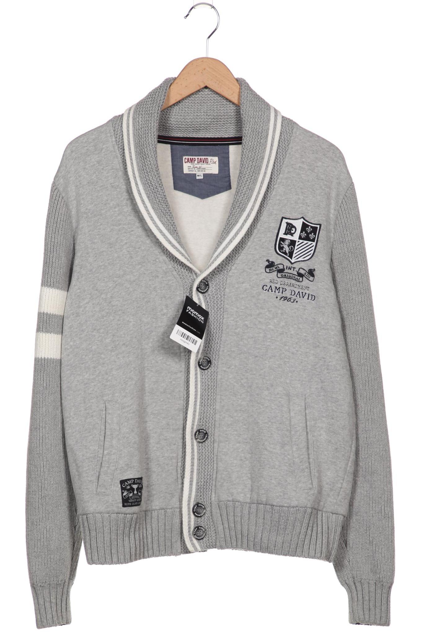 

Camp David Herren Strickjacke, grau, Gr. 48
