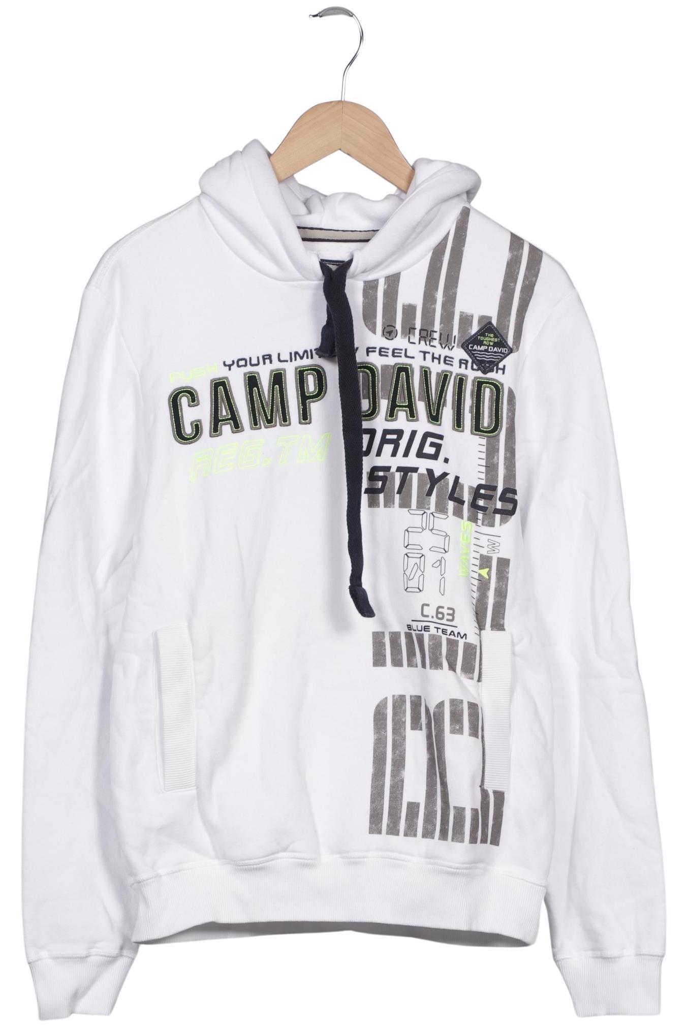 Thumbnail - Camp David Herren Kapuzenpullover, weiß, Gr. 48