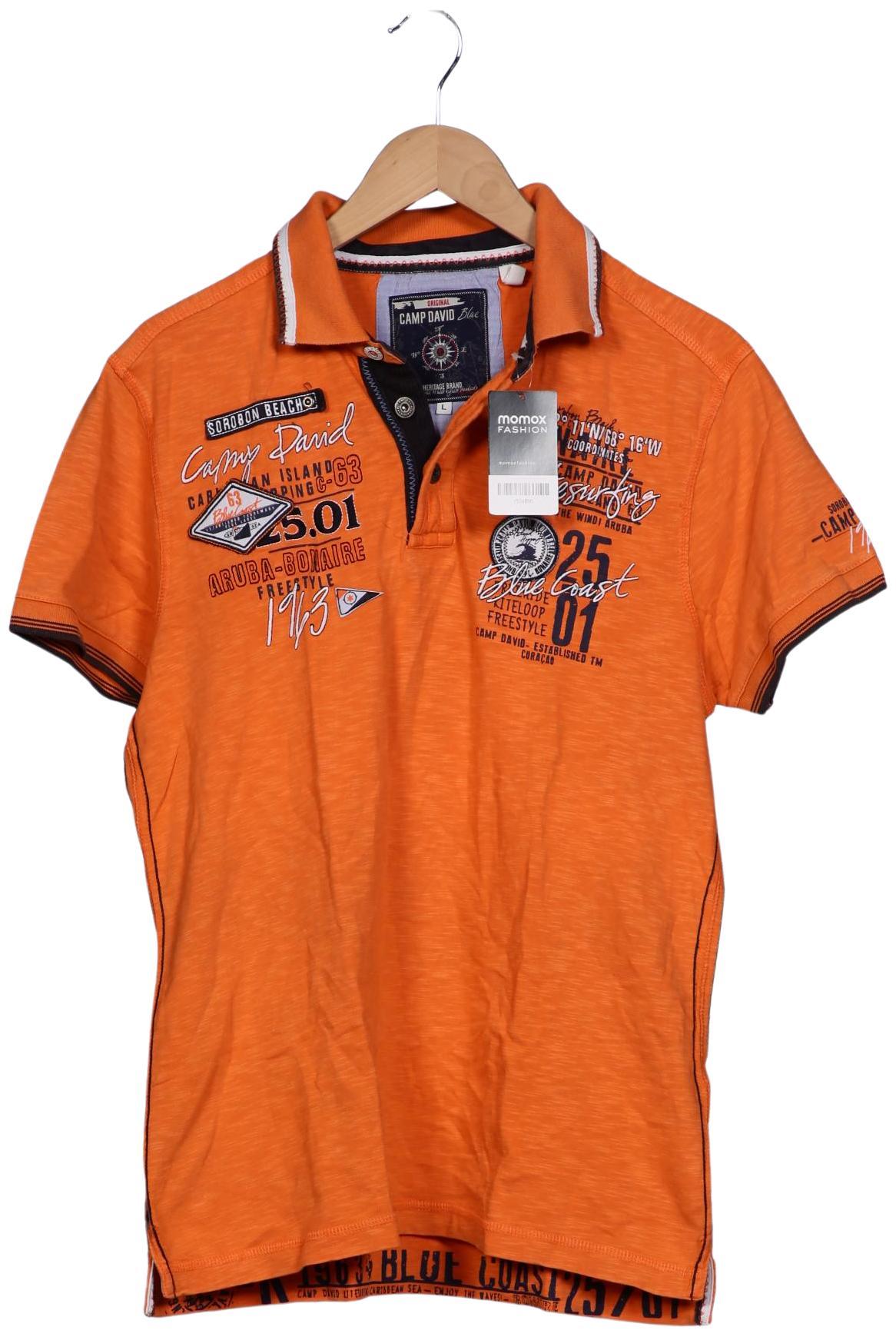 

Camp David Herren Poloshirt, orange, Gr. 52