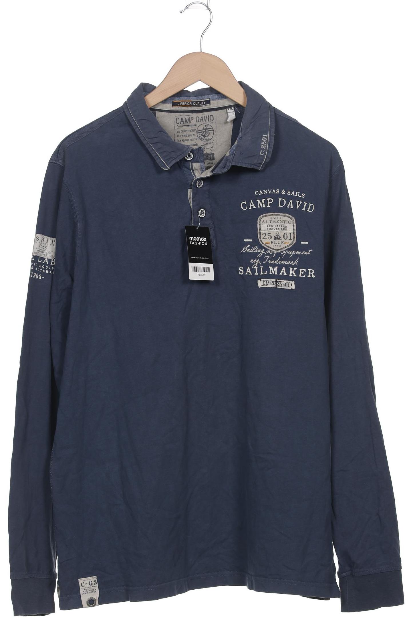 

Camp David Herren Langarmshirt, marineblau, Gr. 56