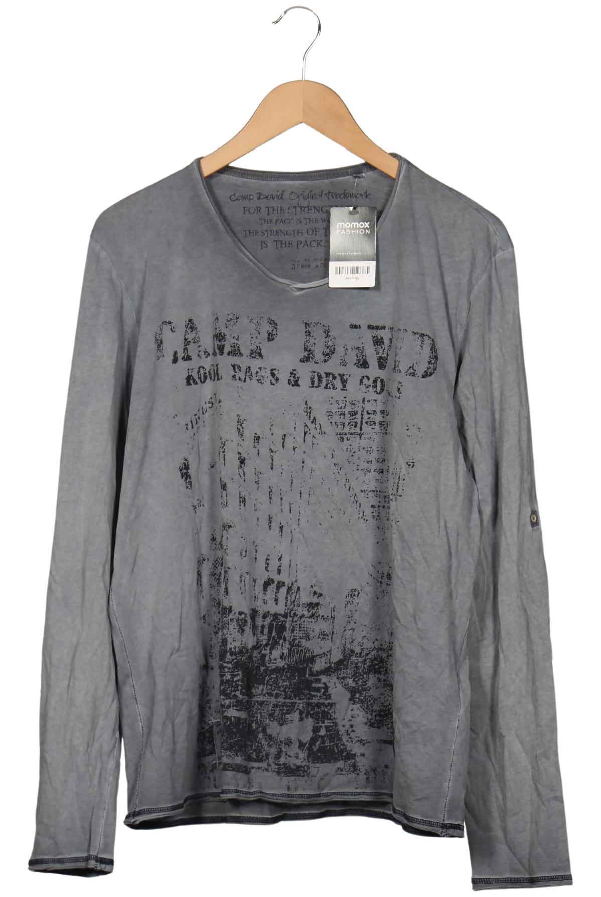 Thumbnail - Camp David Herren Langarmshirt, grau, Gr. 54