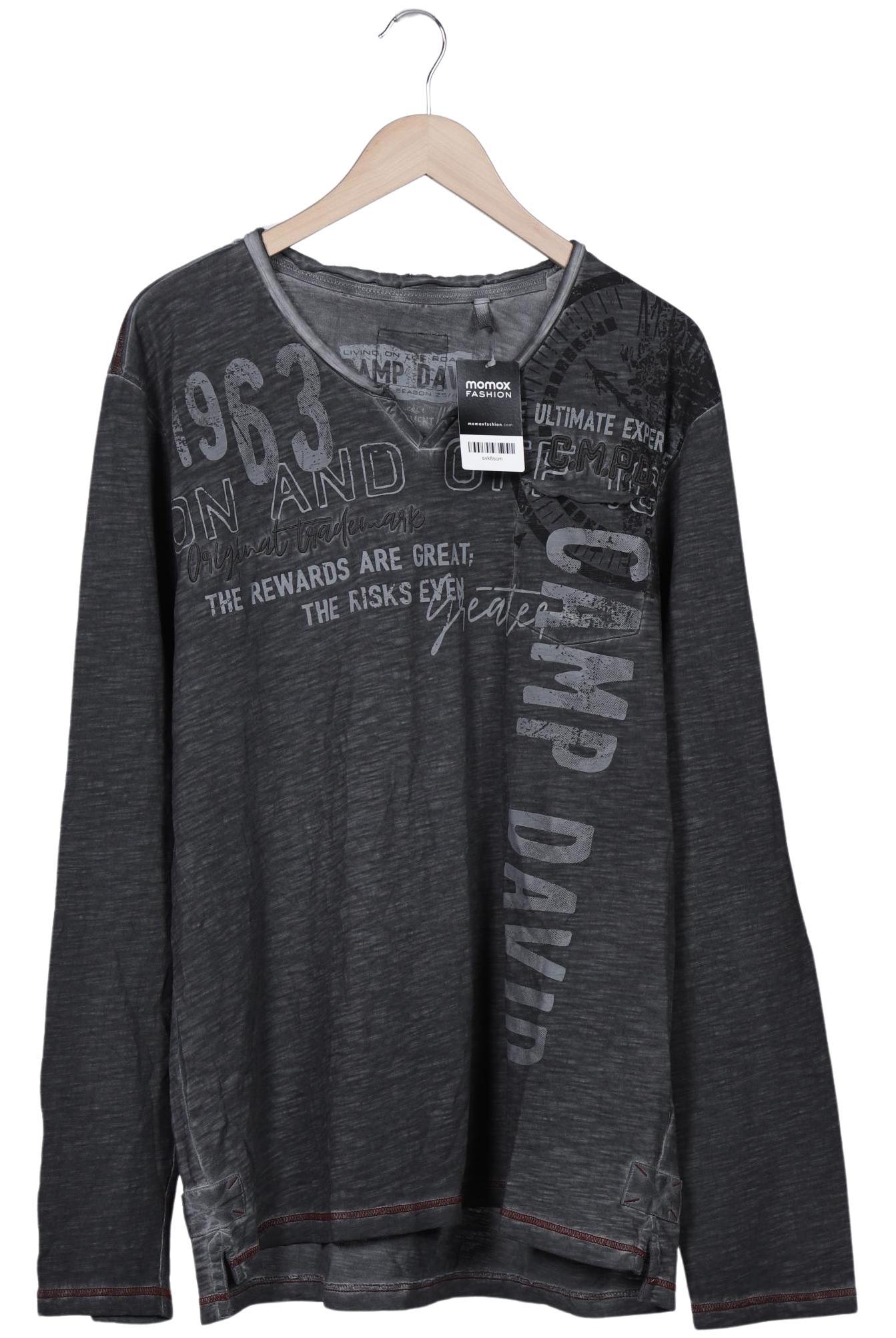 

Camp David Herren Langarmshirt, grau, Gr. 56