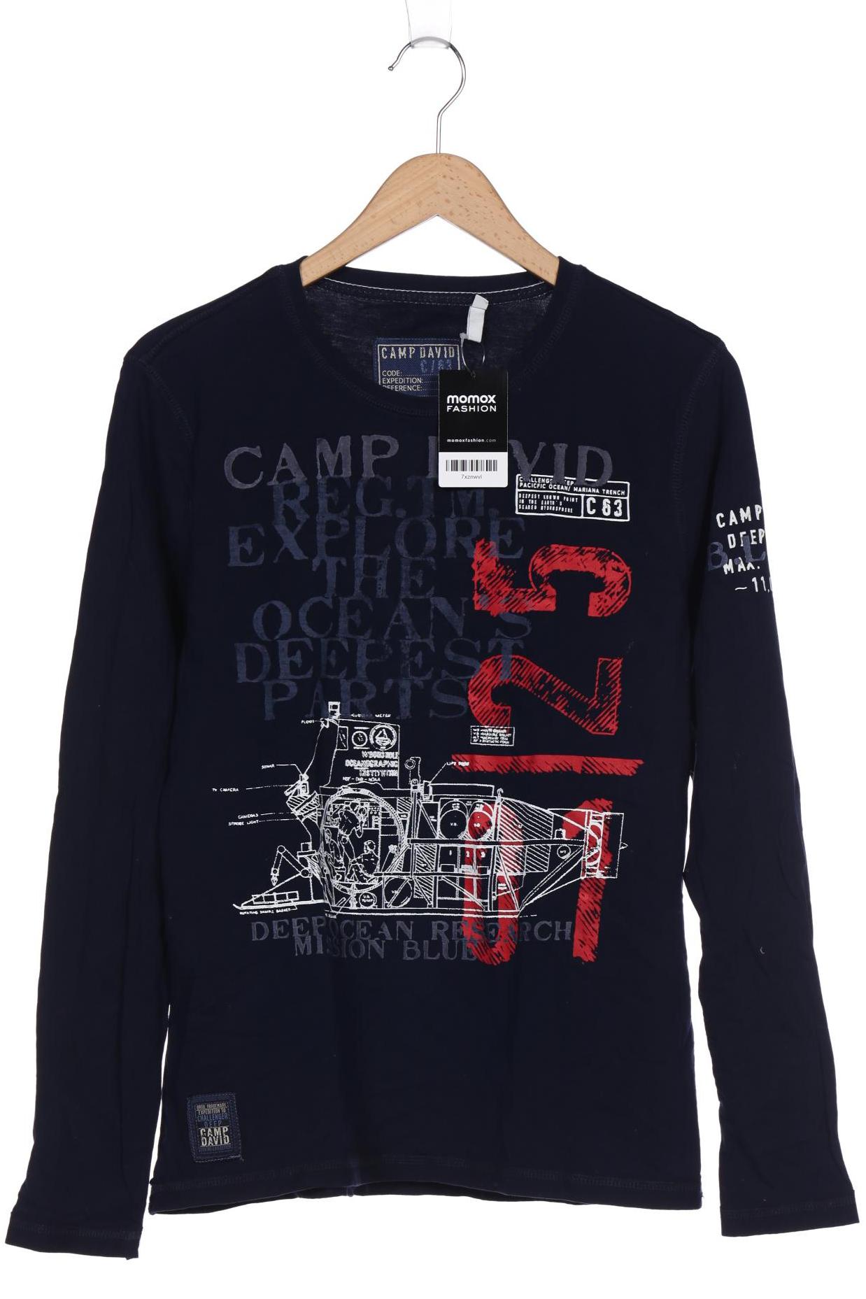 

Camp David Herren Langarmshirt, marineblau