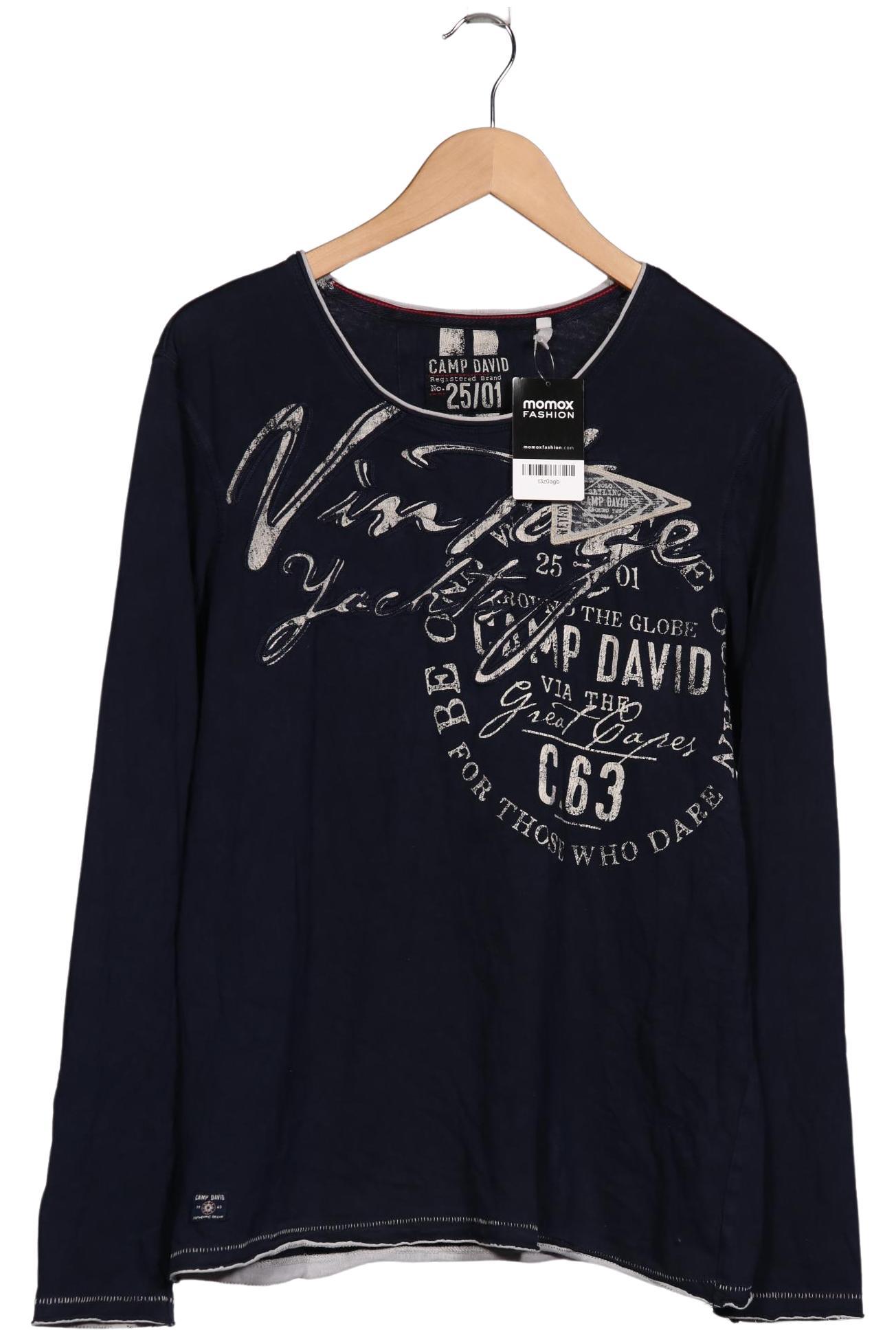 

Camp David Herren Langarmshirt, marineblau, Gr. 48