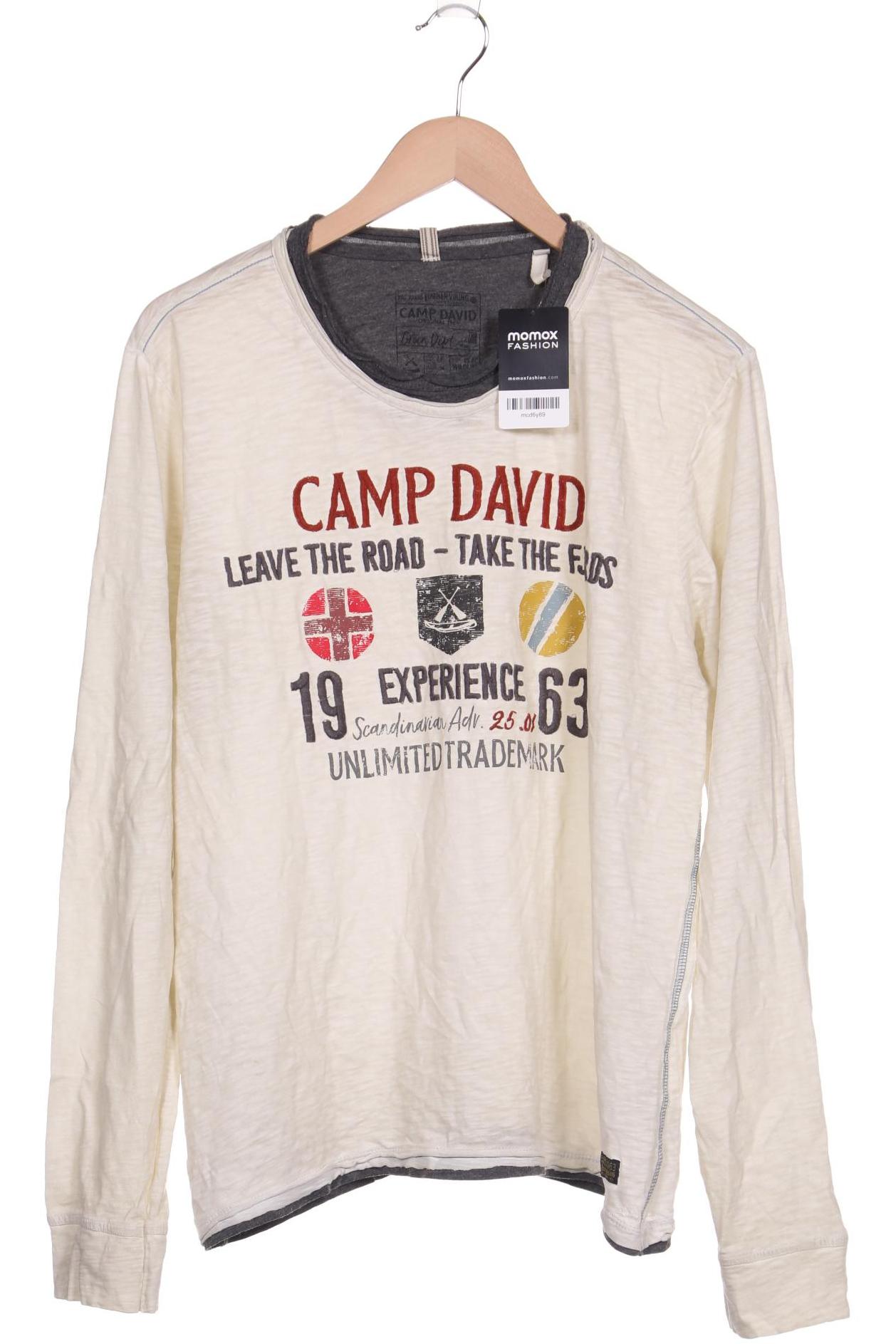 

Camp David Herren Langarmshirt, cremeweiß, Gr. 48