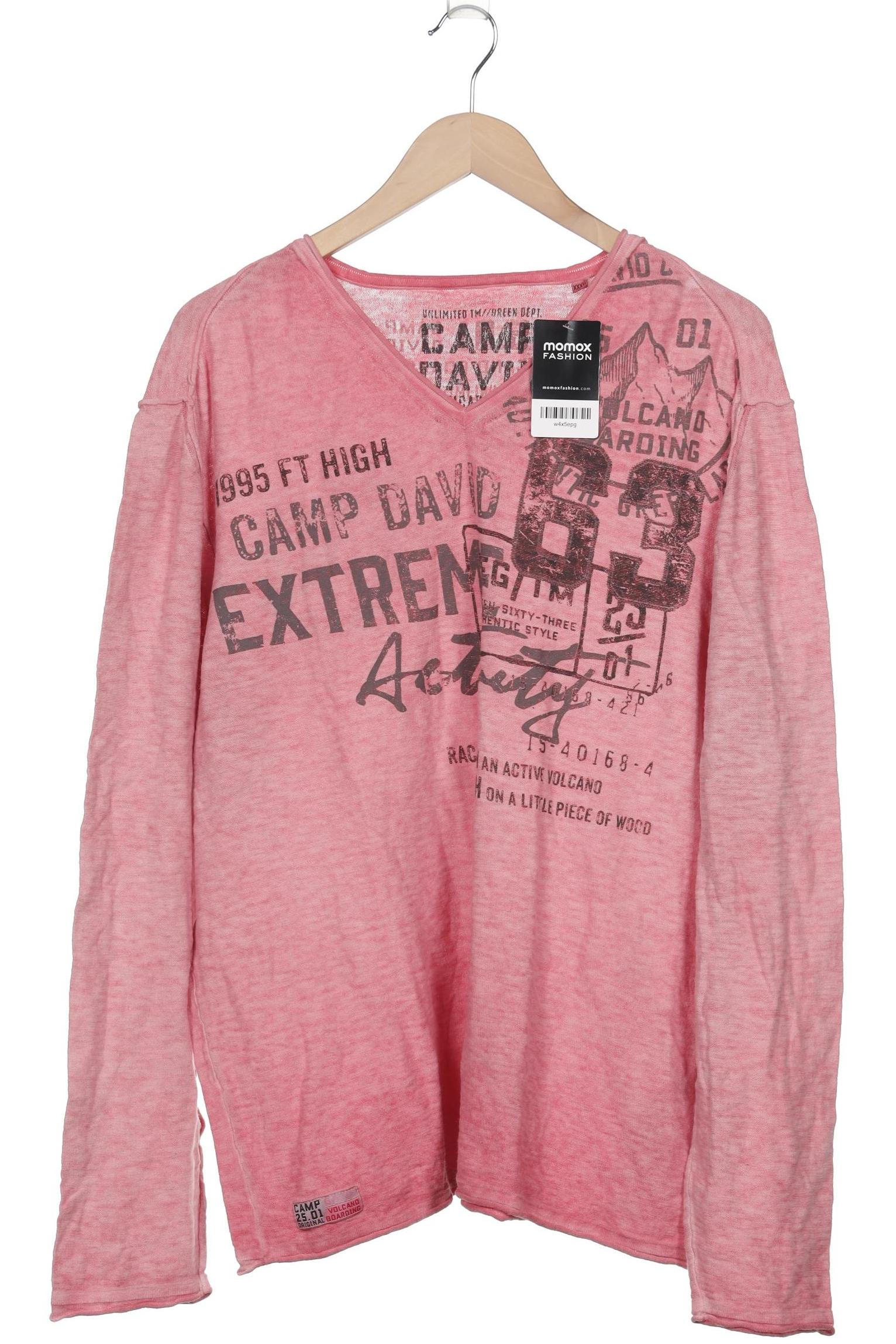 

Camp David Herren Langarmshirt, pink, Gr. 58
