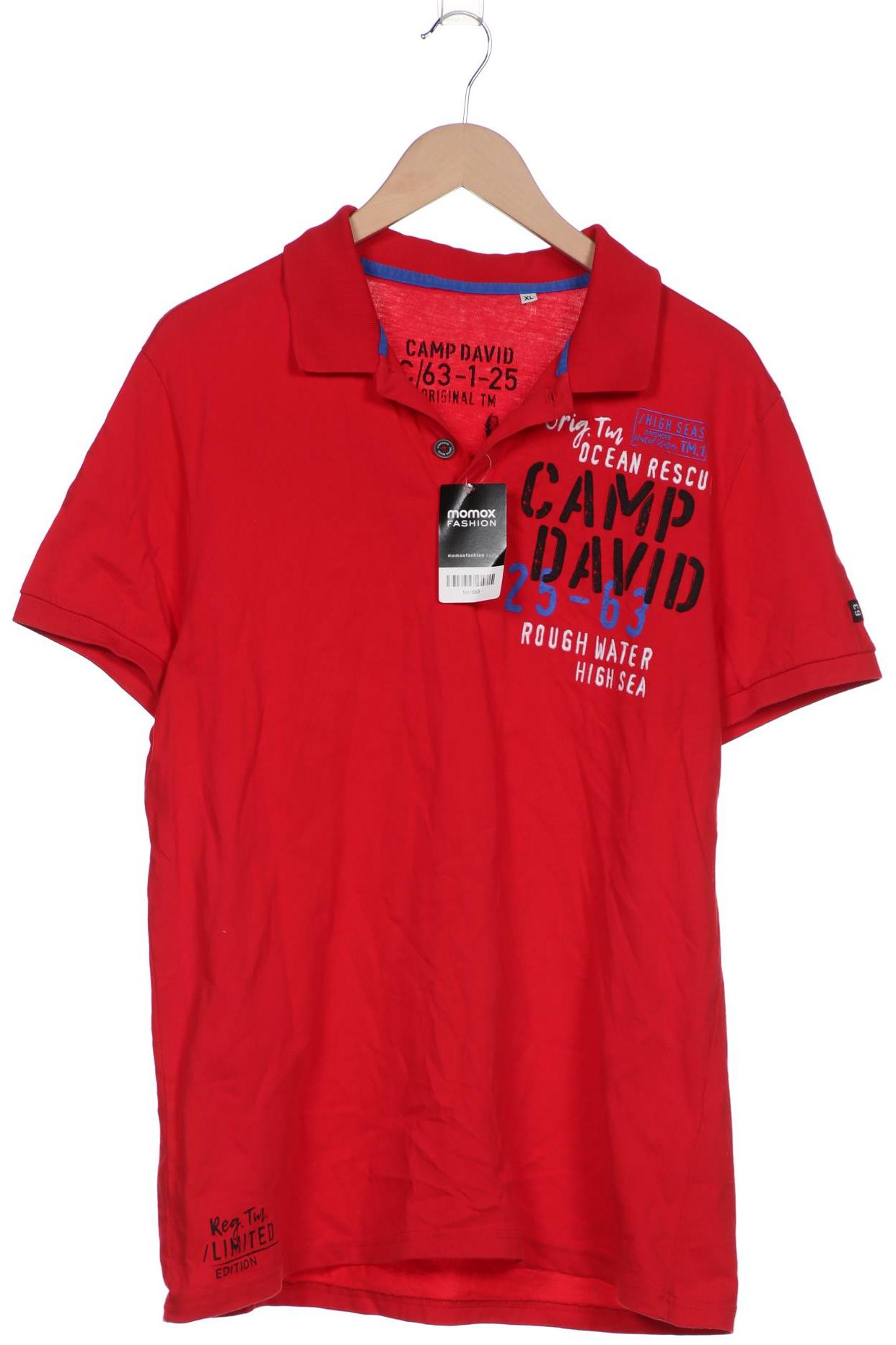 

Camp David Herren Poloshirt, rot