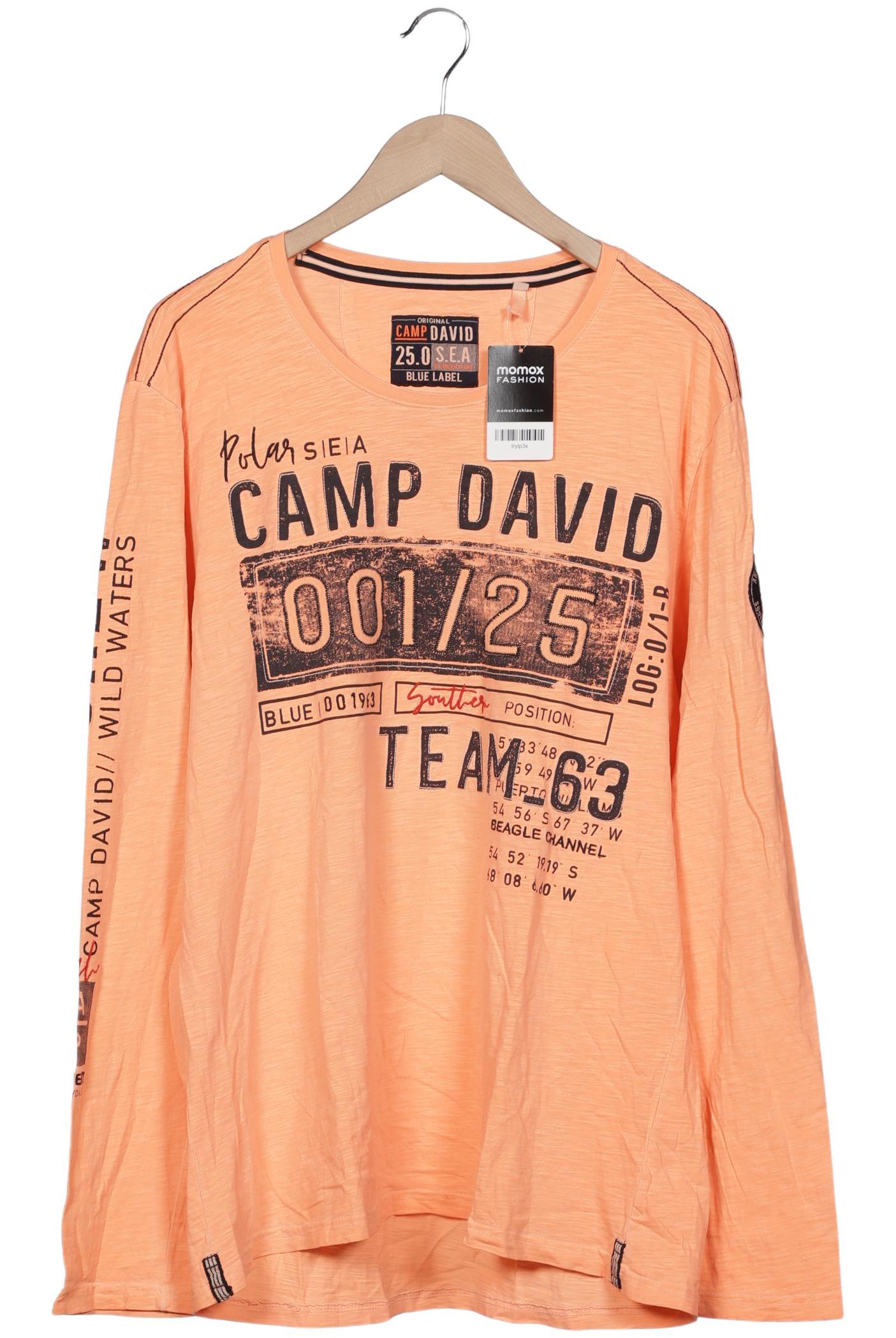 

Camp David Herren Langarmshirt, orange, Gr. 58
