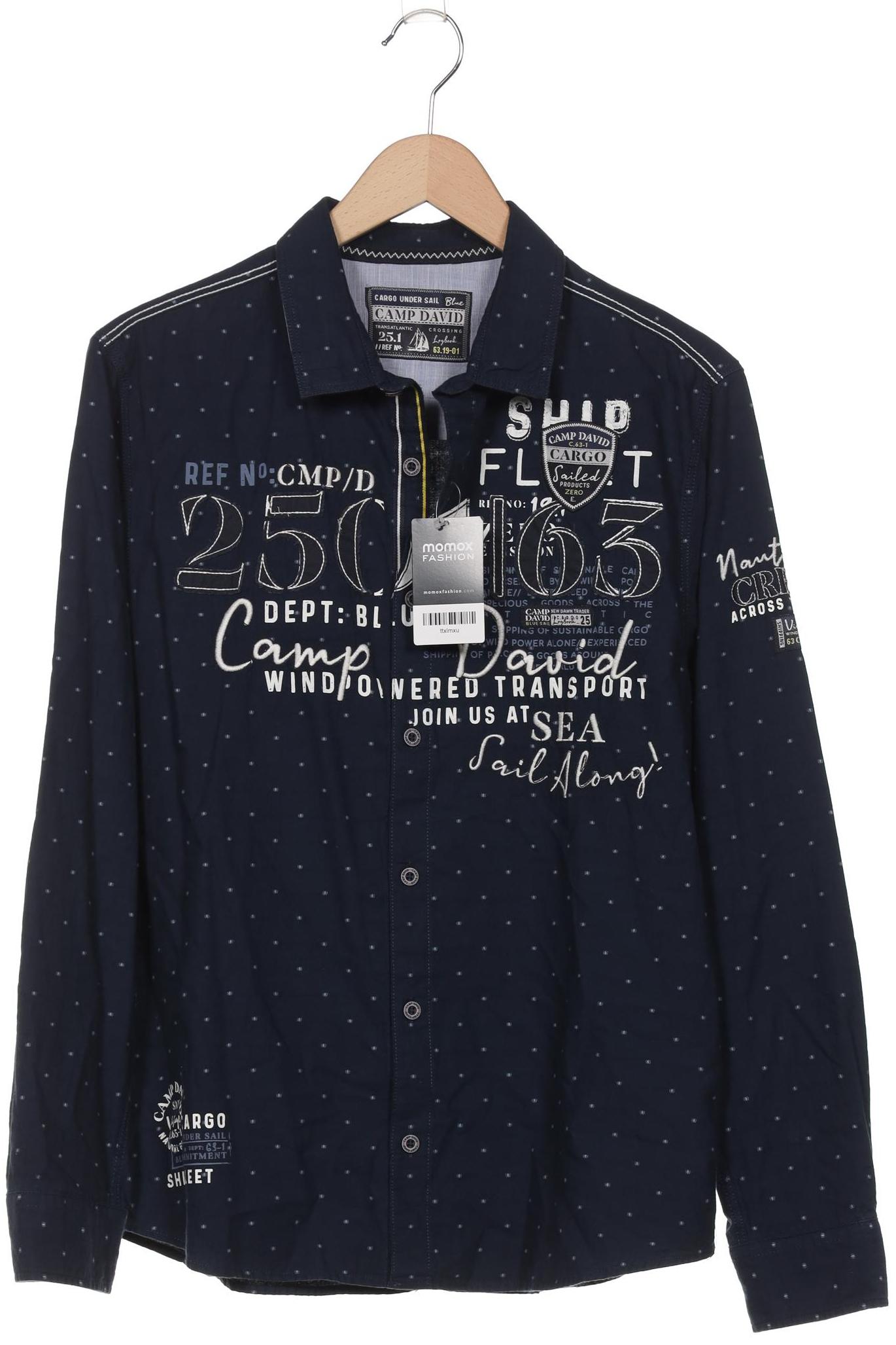 

Camp David Herren Hemd, marineblau, Gr. 46