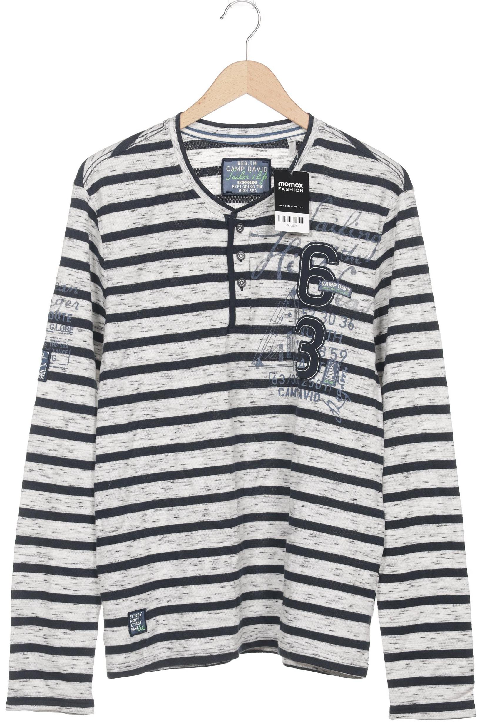 

Camp David Herren Langarmshirt, marineblau, Gr. 52