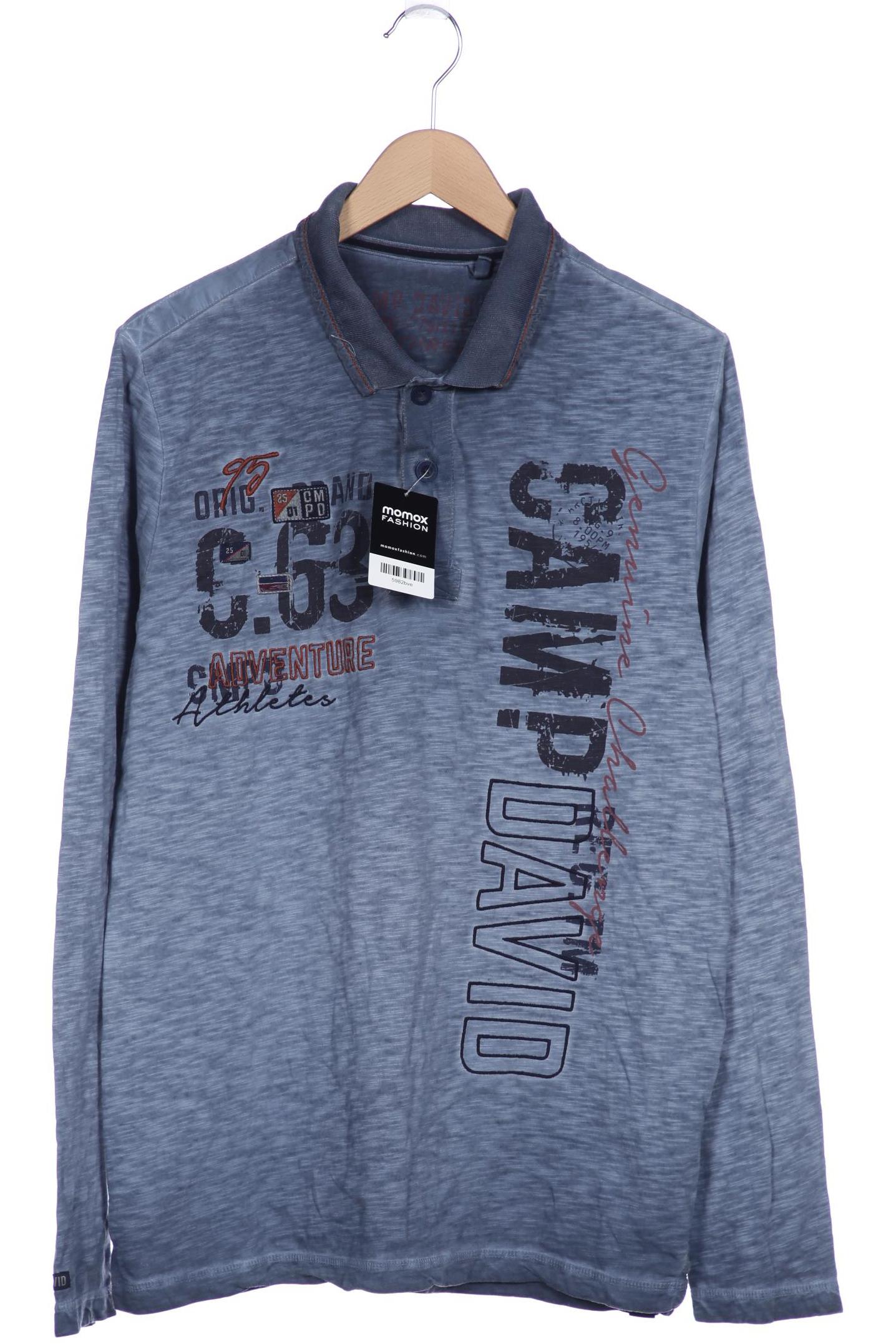 

Camp David Herren Langarmshirt, blau, Gr. 54