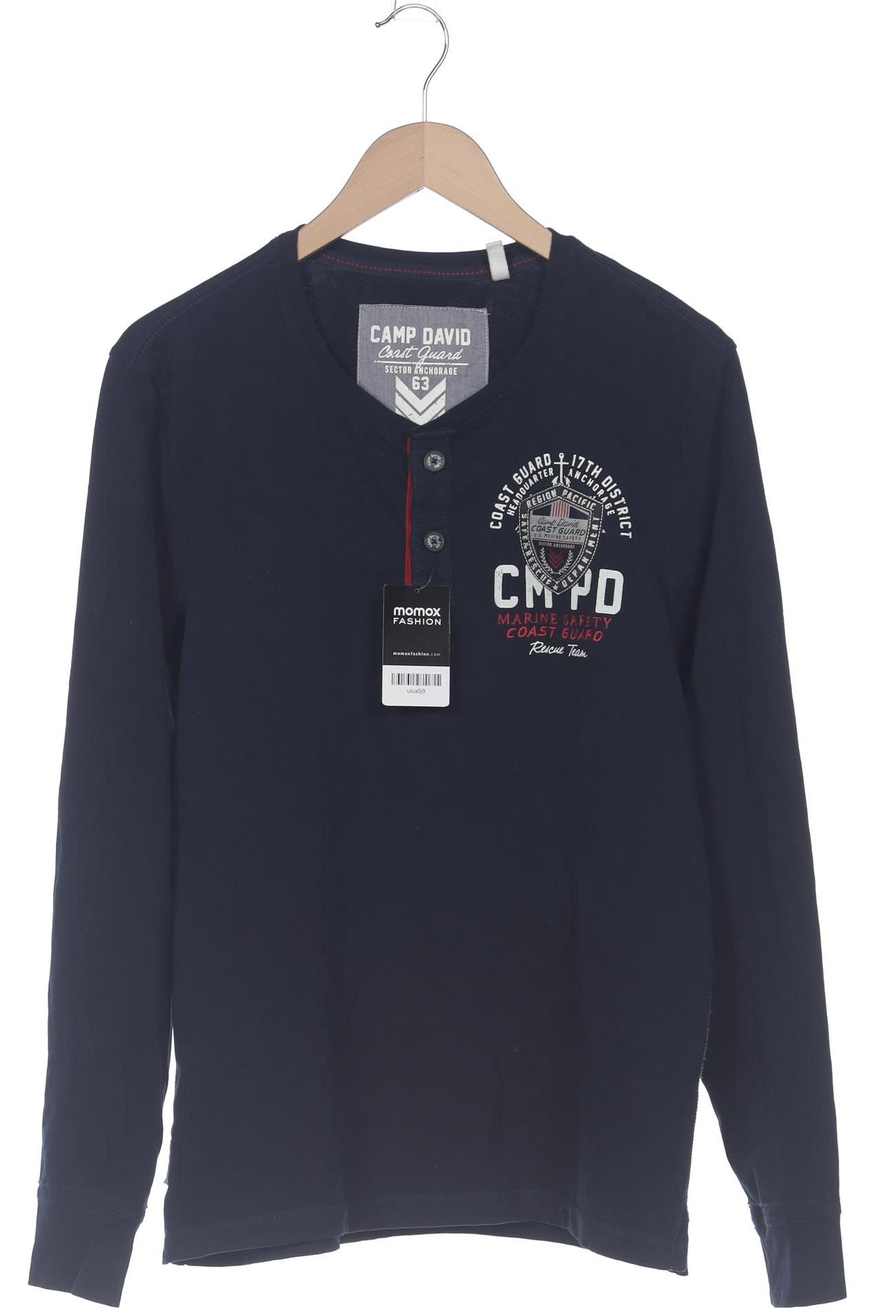 

Camp David Herren Langarmshirt, marineblau, Gr. 48