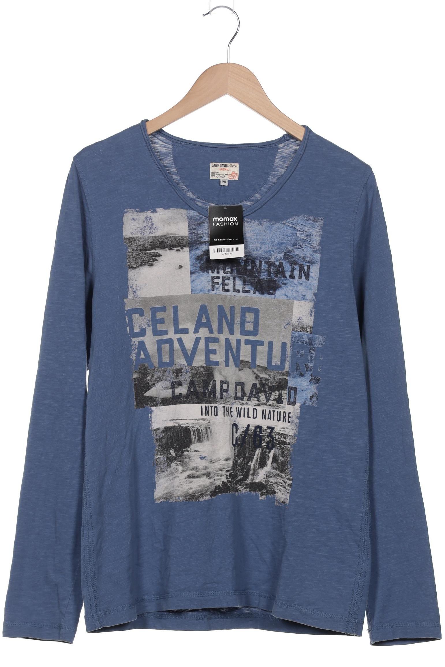 

Camp David Herren Langarmshirt, blau, Gr. 48